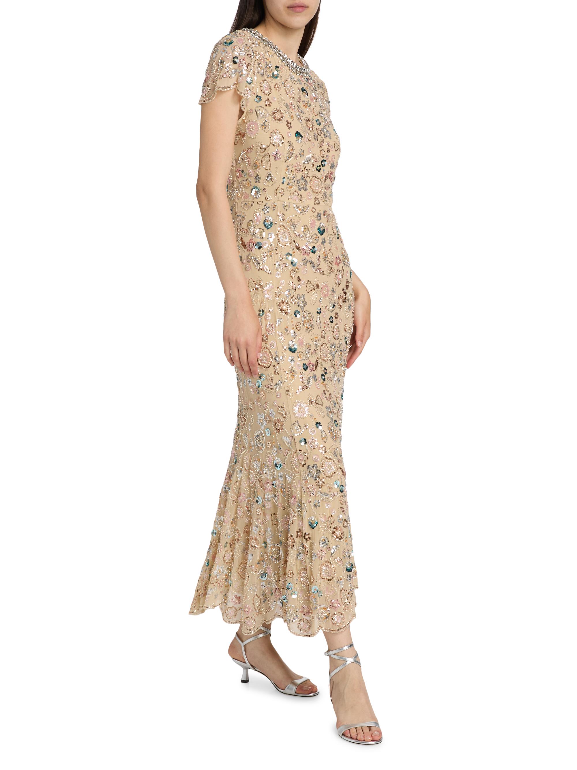 Sequined Embroidered Dress