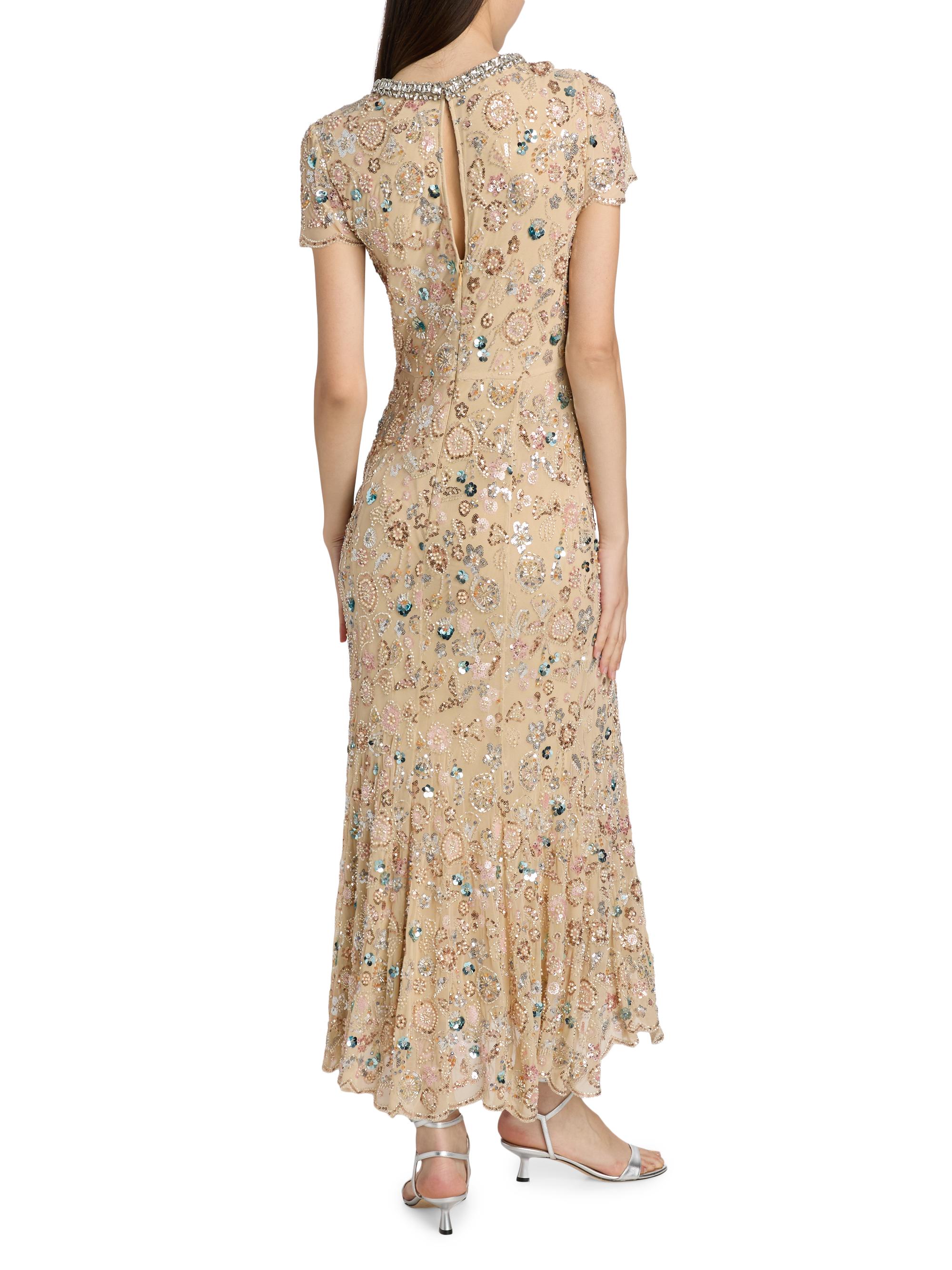 Sequined Embroidered Dress