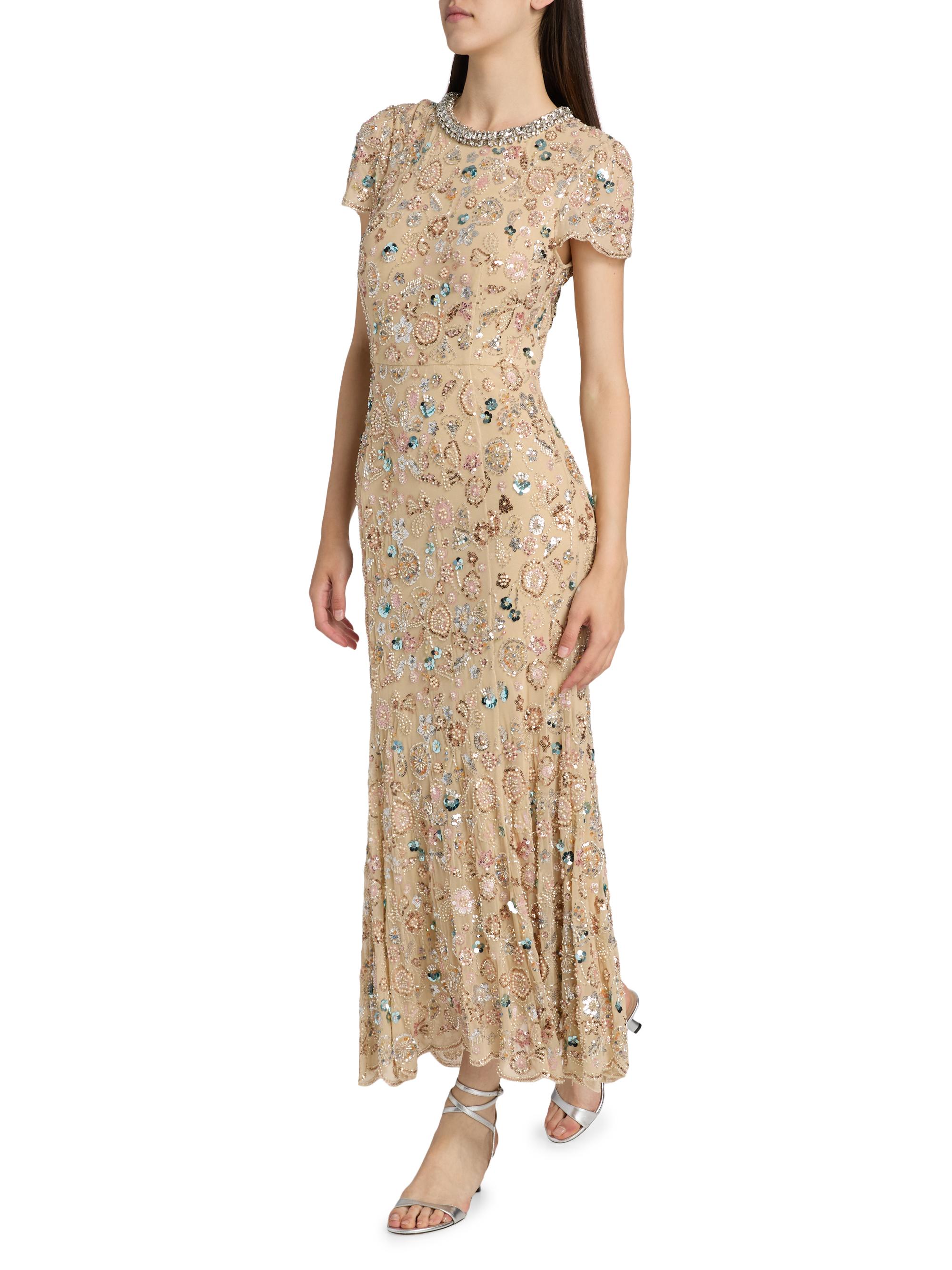 Sequined Embroidered Dress