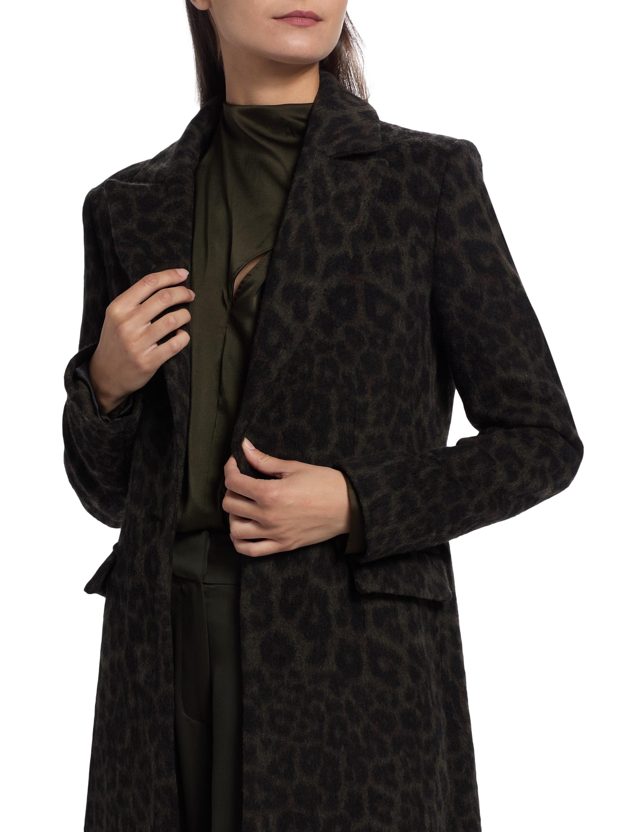 Ramy Brook Julia Leopard Print Wool-Blend Coat | Saks Fifth Avenue