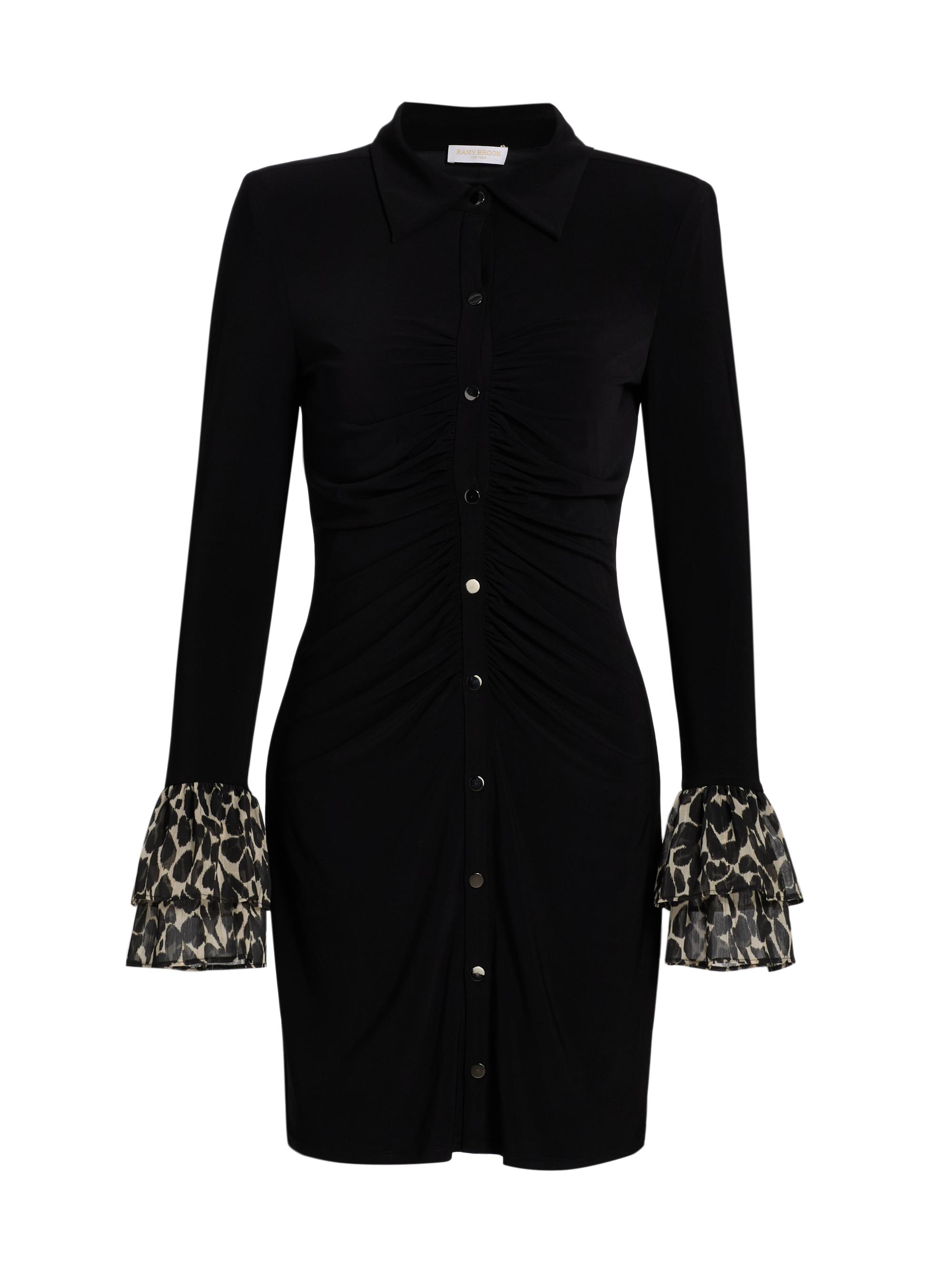 striped mini dress long sleeve Thriller Long Sleeve Backless Mini Dress Zebra main image 0