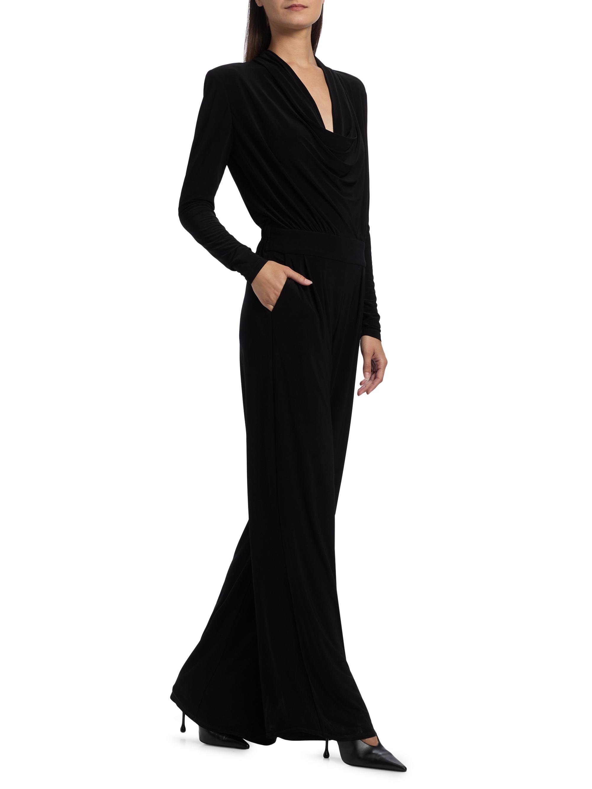 Ramy Brook Eden Cowlneck Long-Sleeve Jumpsuit | Saks Fifth Avenue