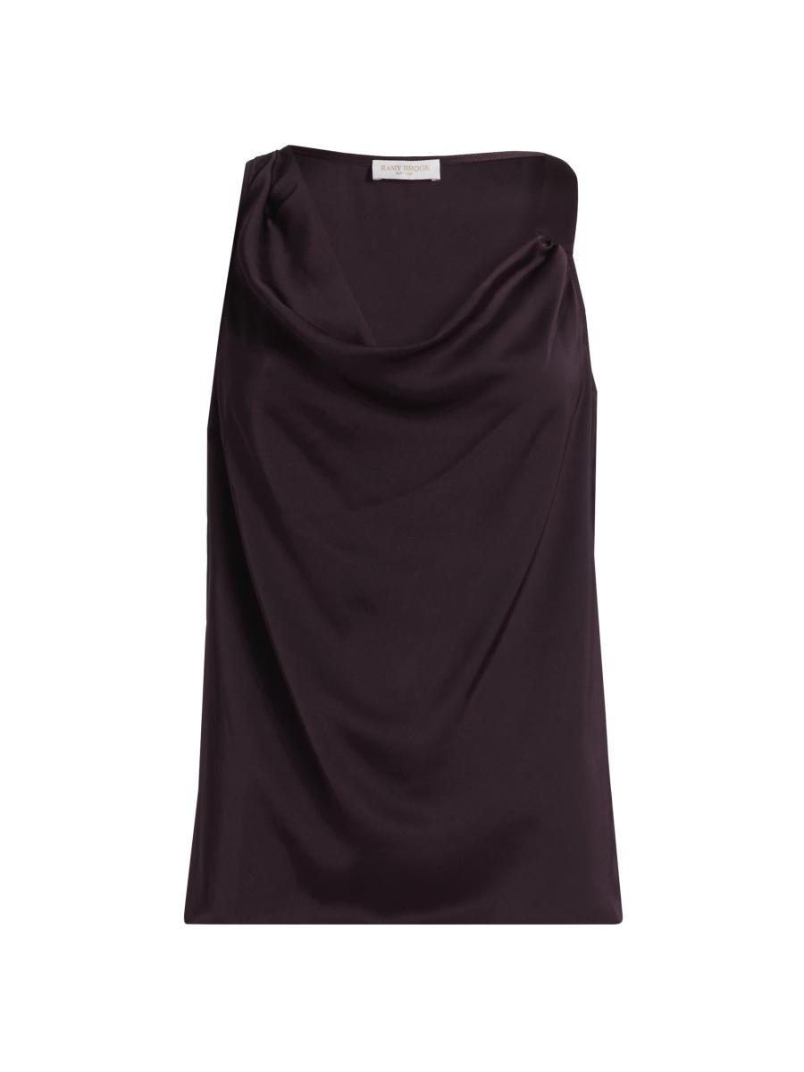 Ramy Brook Women's Zoe Satin Tank In Purple