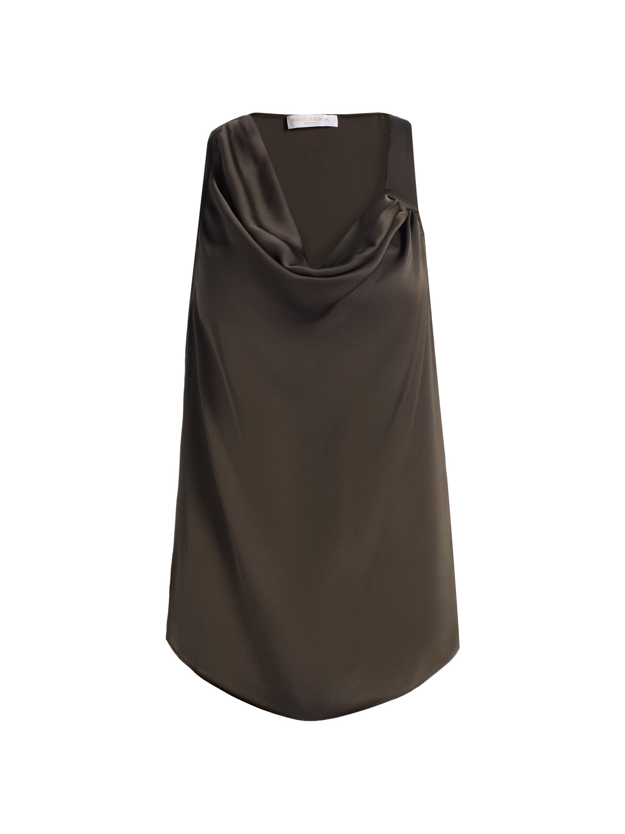 Ramy Brook Women's Zoe Satin Tank - Deep Olive