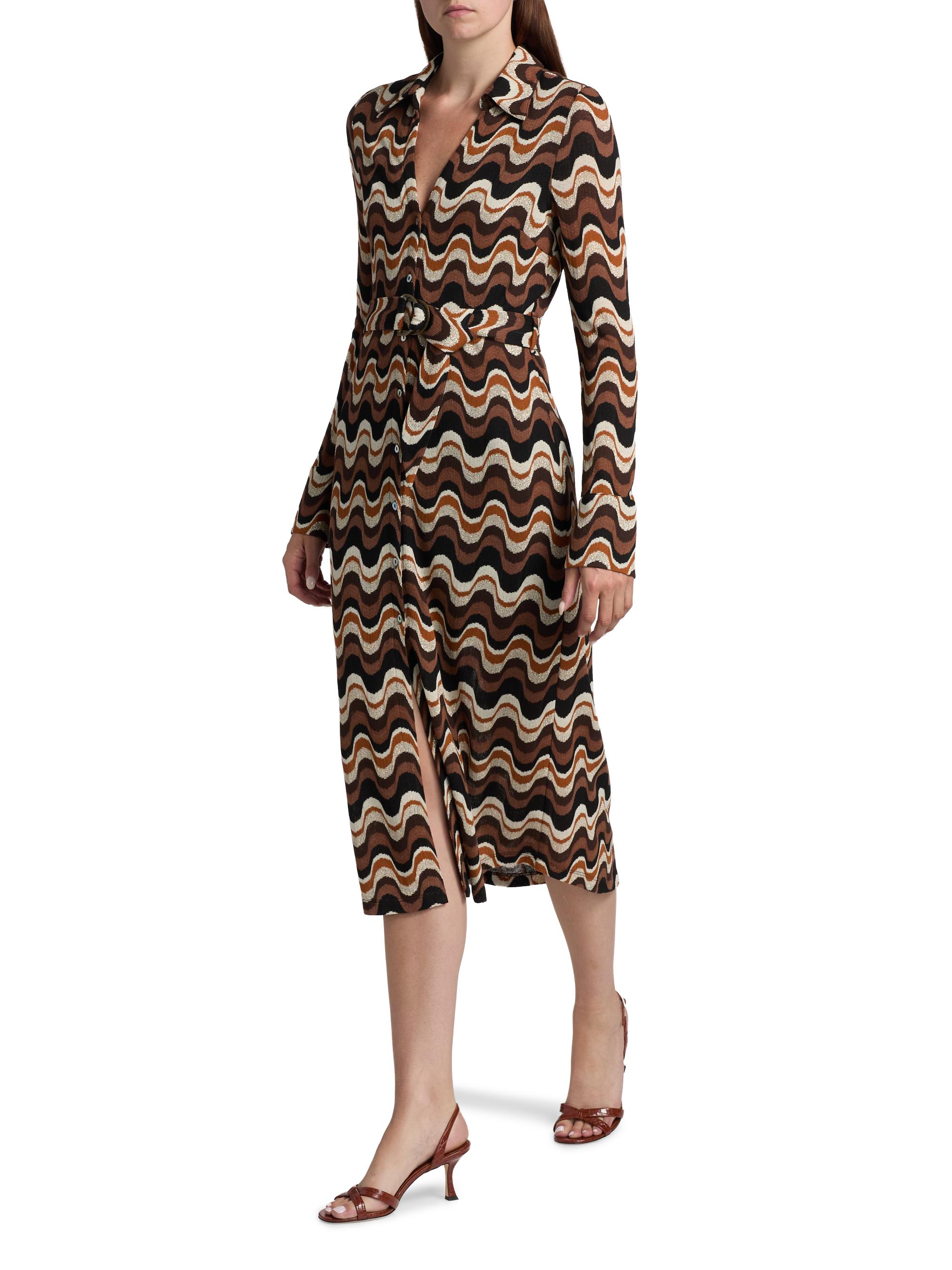 Ramy Brook Lydia Swirled Belted Midi-Dress | Saks Fifth Avenue