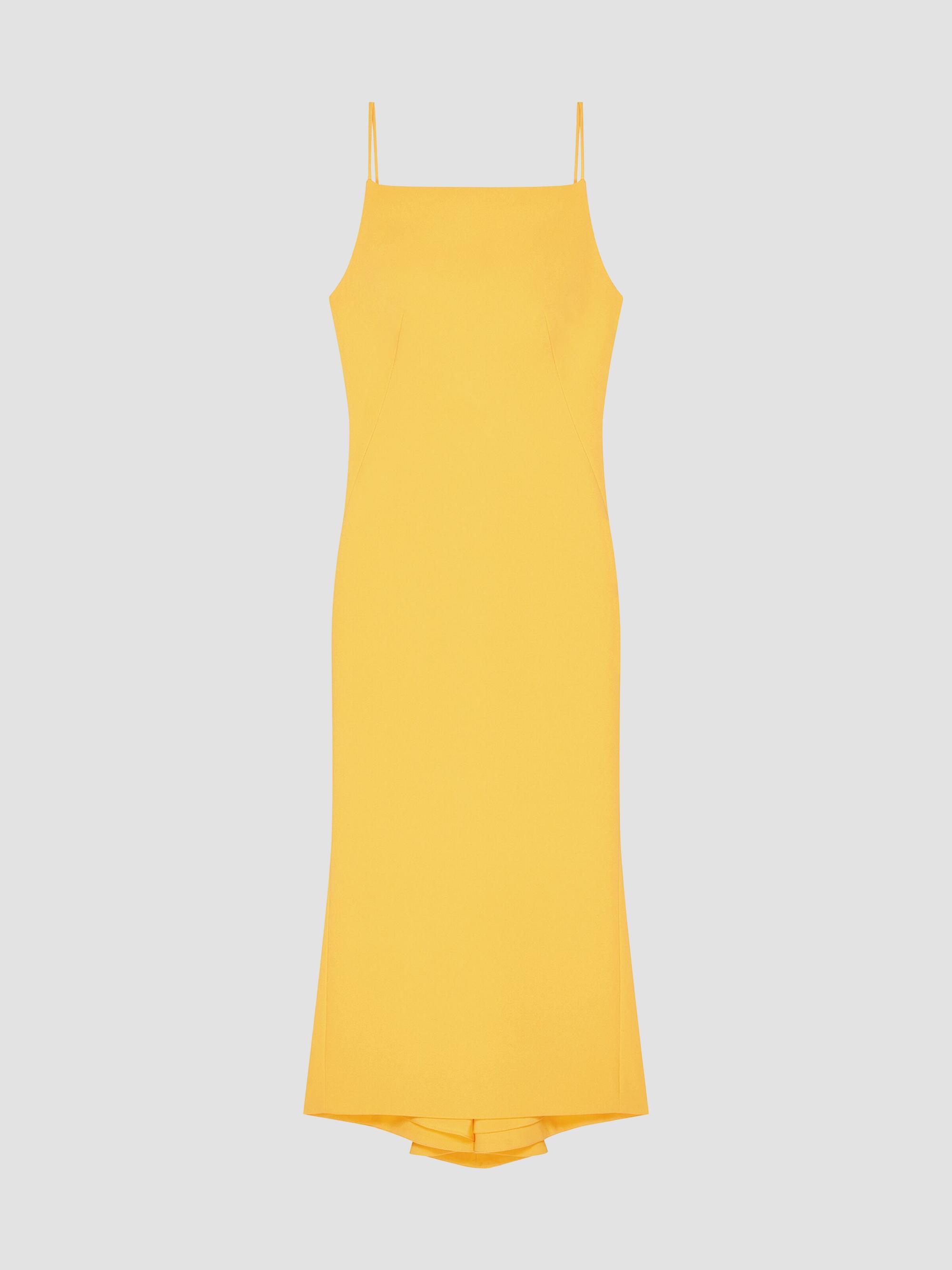 Givenchy Women's Straps Dress with Draped Back - Golden Yellow | Thumbnail 5