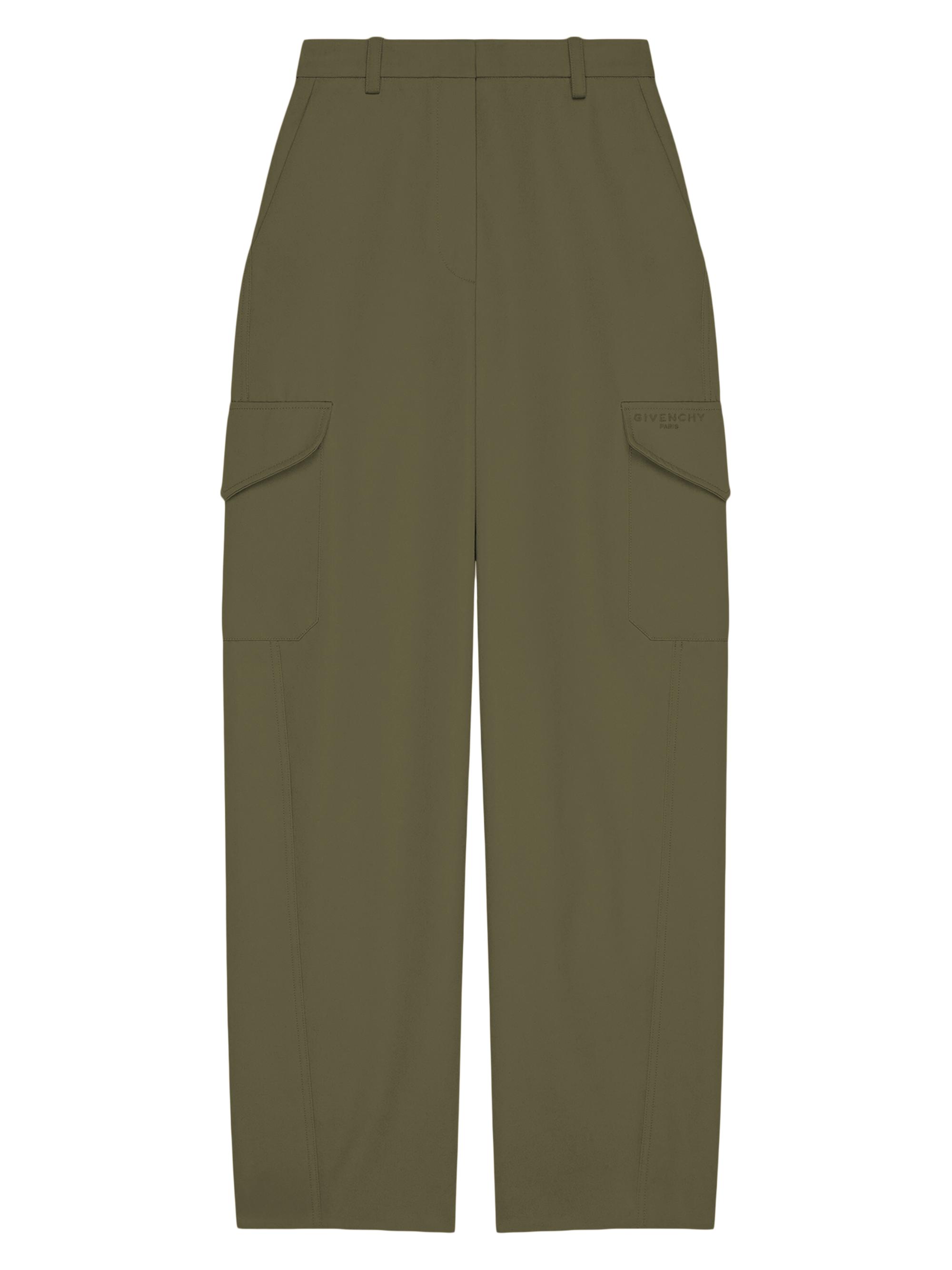 Givenchy Women's Pants in Cotton and Wool - Khaki