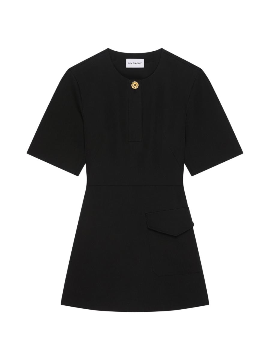 Givenchy Women's Mini Dress In Wool In Black