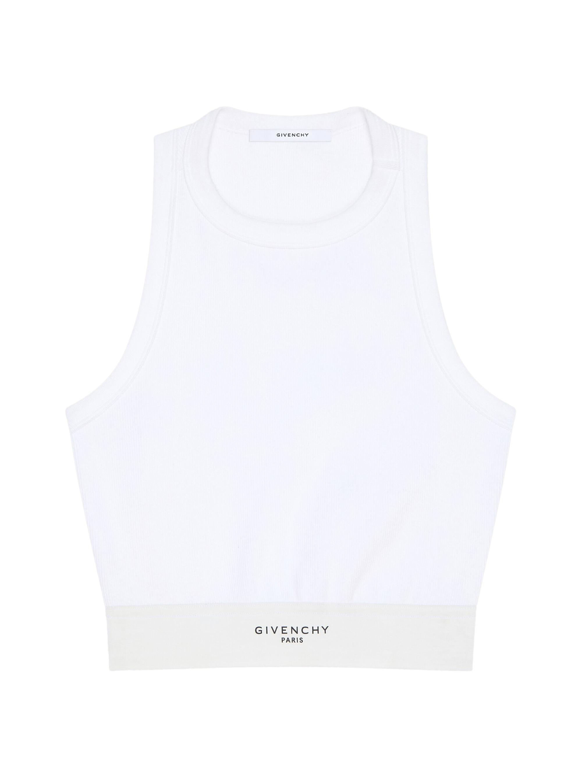 Givenchy Women's Cropped Tank top in Cotton - White