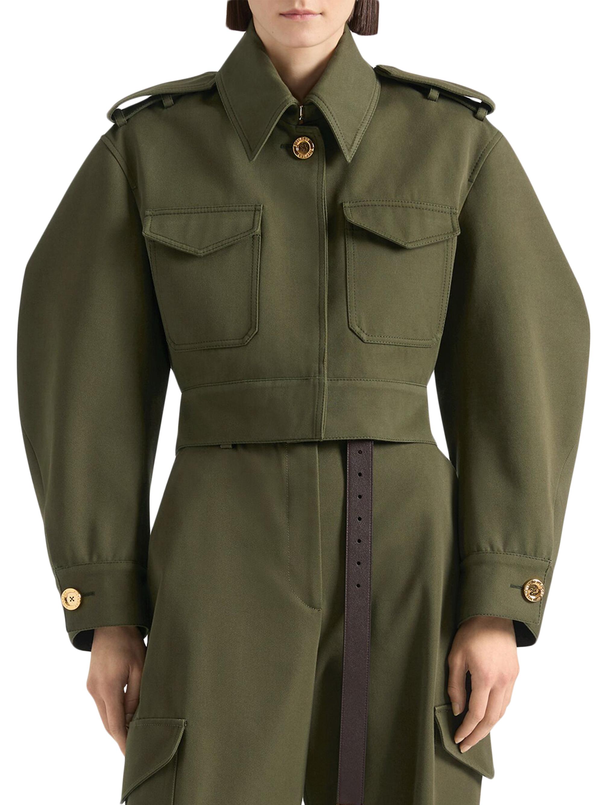 Givenchy Cropped Jacket in Cotton and Wool | Saks Fifth Avenue