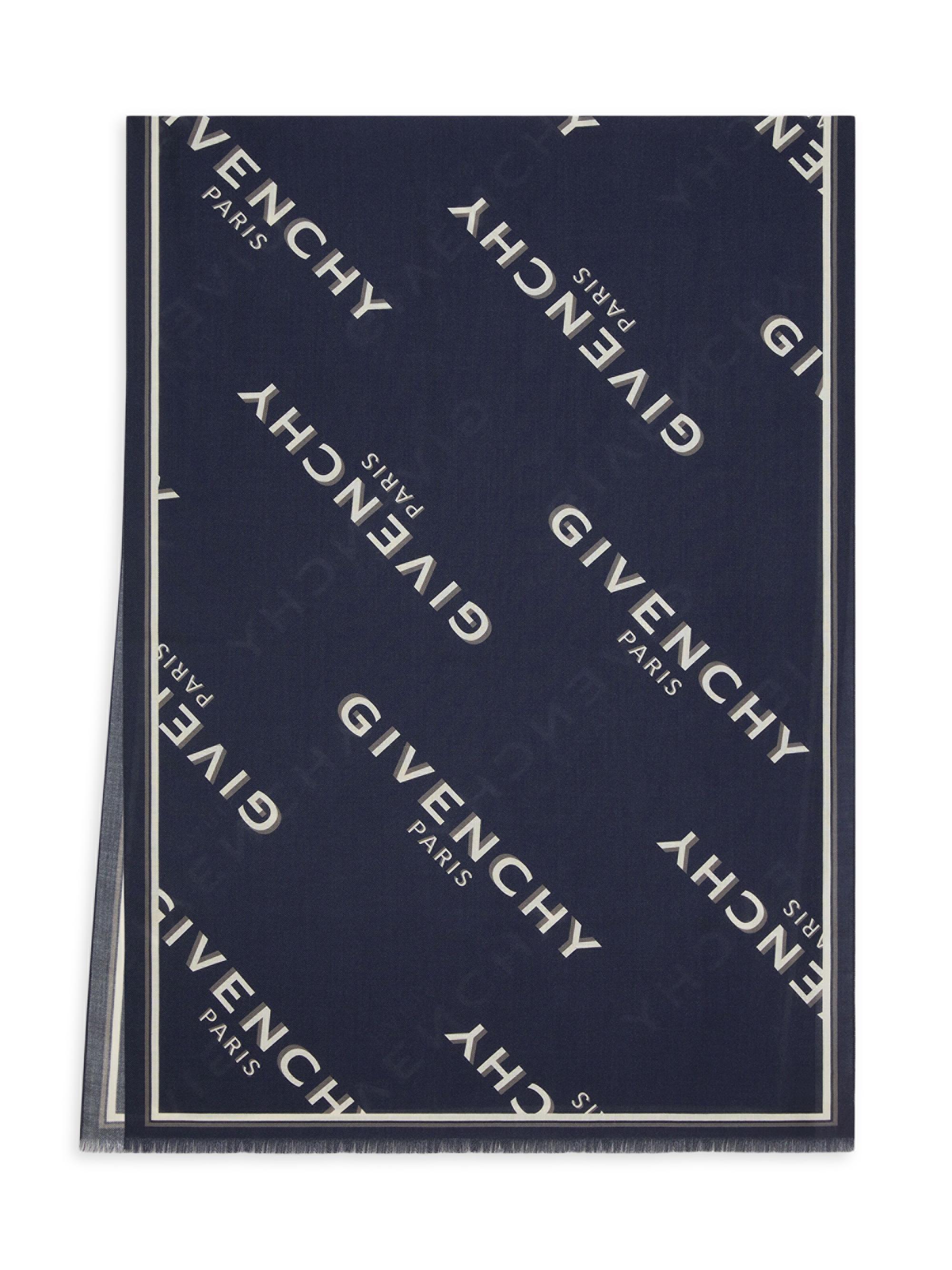 Givenchy Women's Shadow Stole in Wool and Silk - Navy