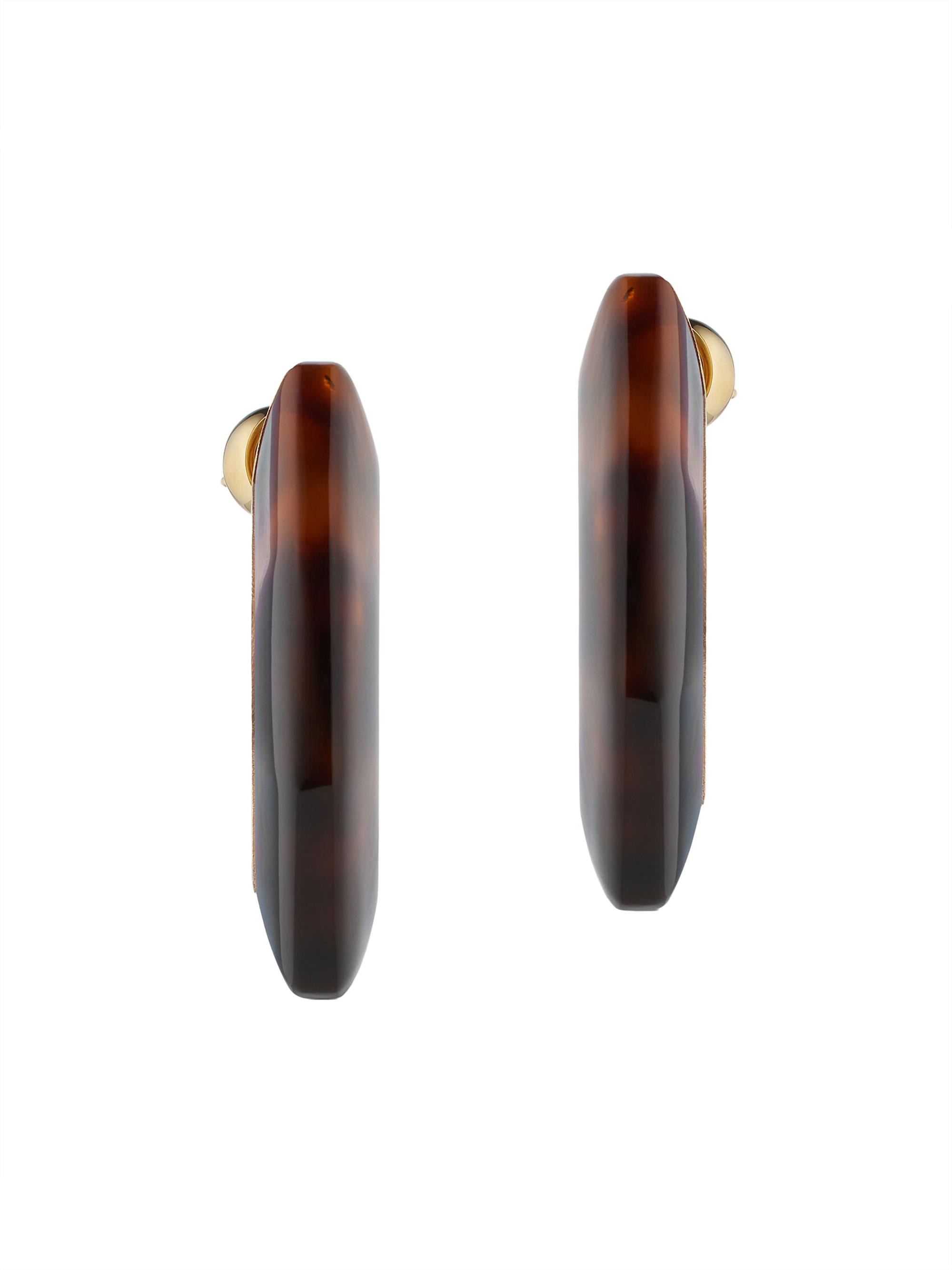 Givenchy Women's Chain Earrings in Metal and Resin - Hazel Blue