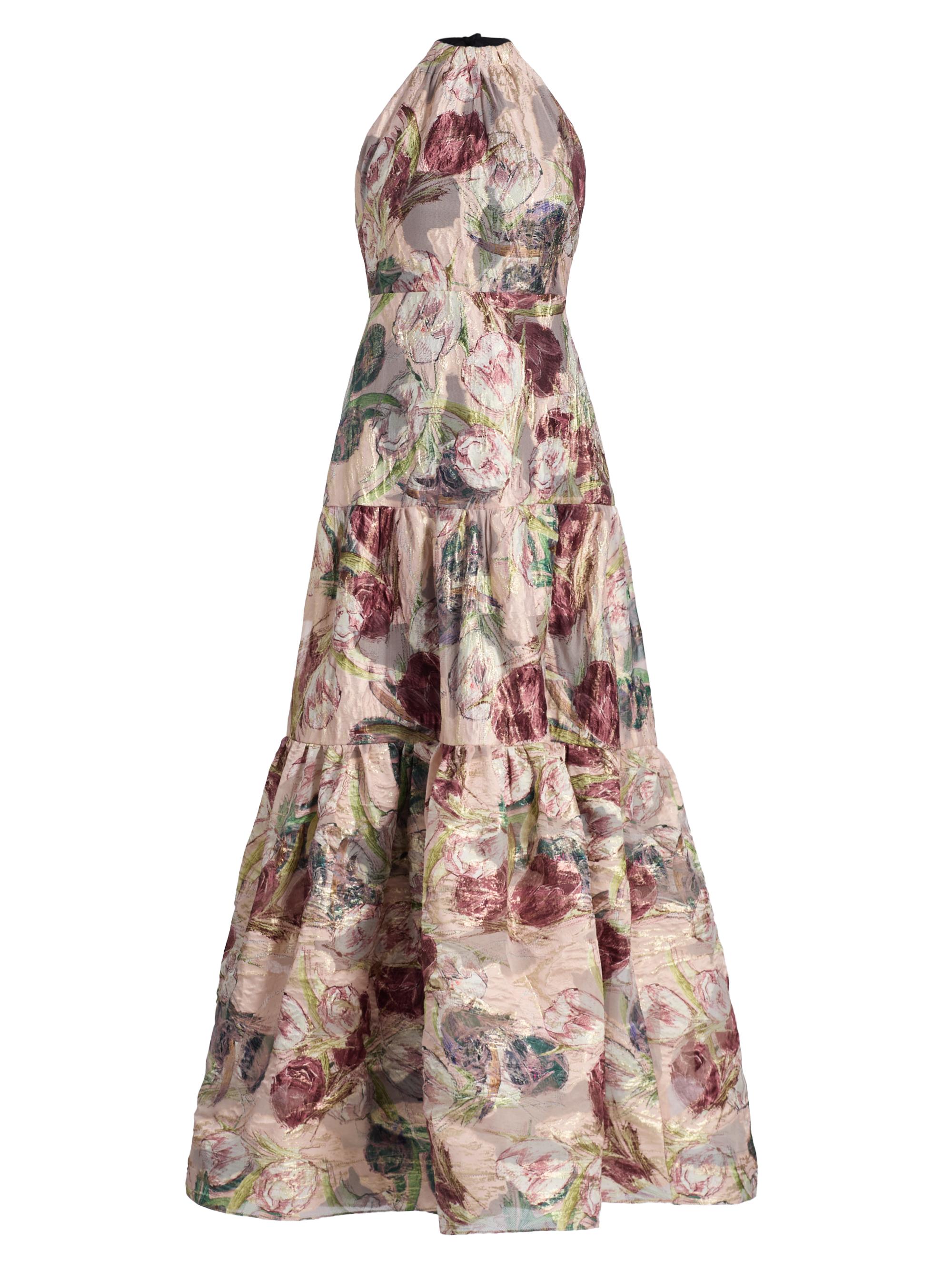 Milly Women's Gizelle Brocade Halterneck Gown - Blush Multi