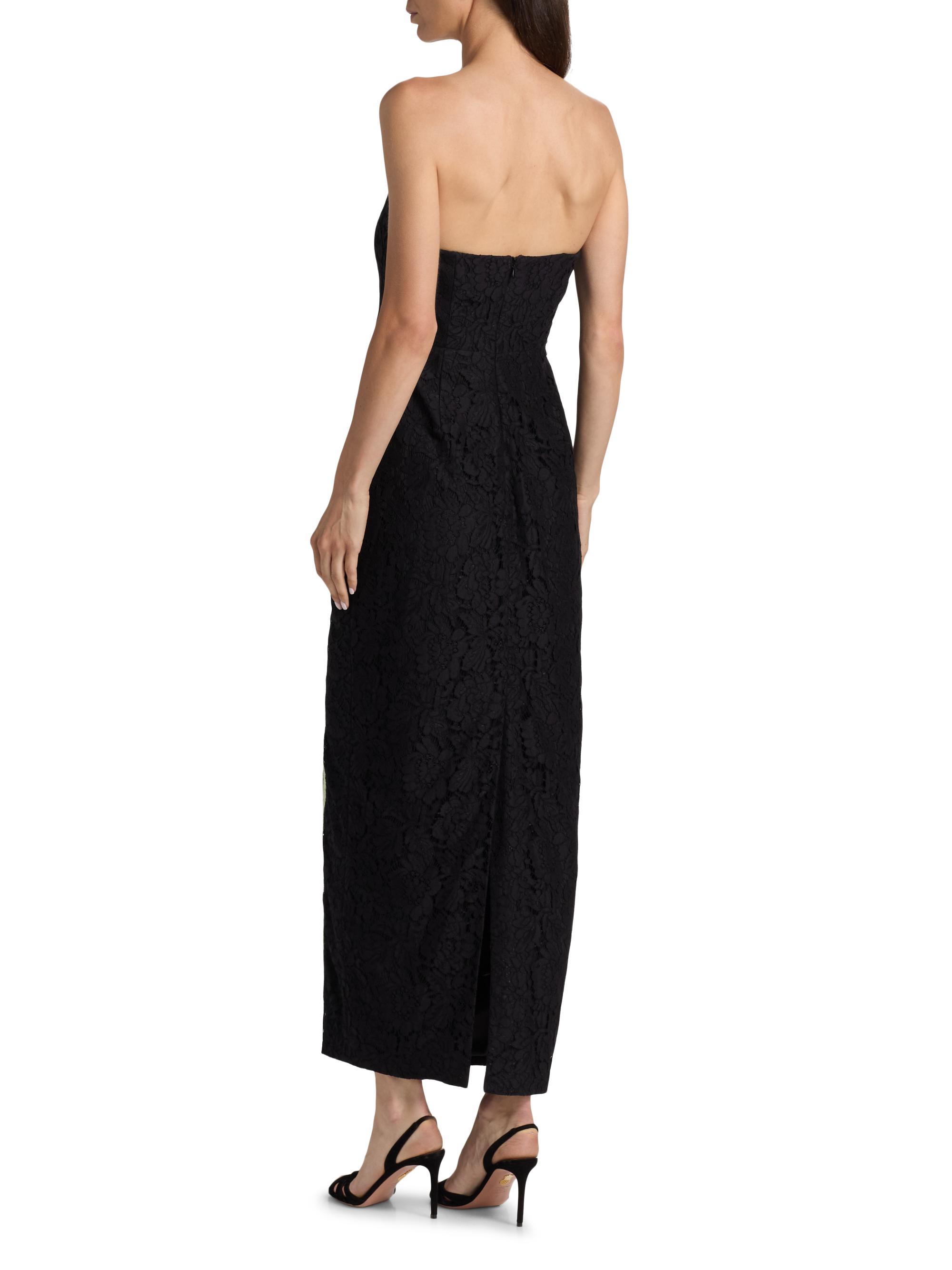 Milly Dolores Floral-Embroidered Strapless Maxi Dress | Saks Fifth