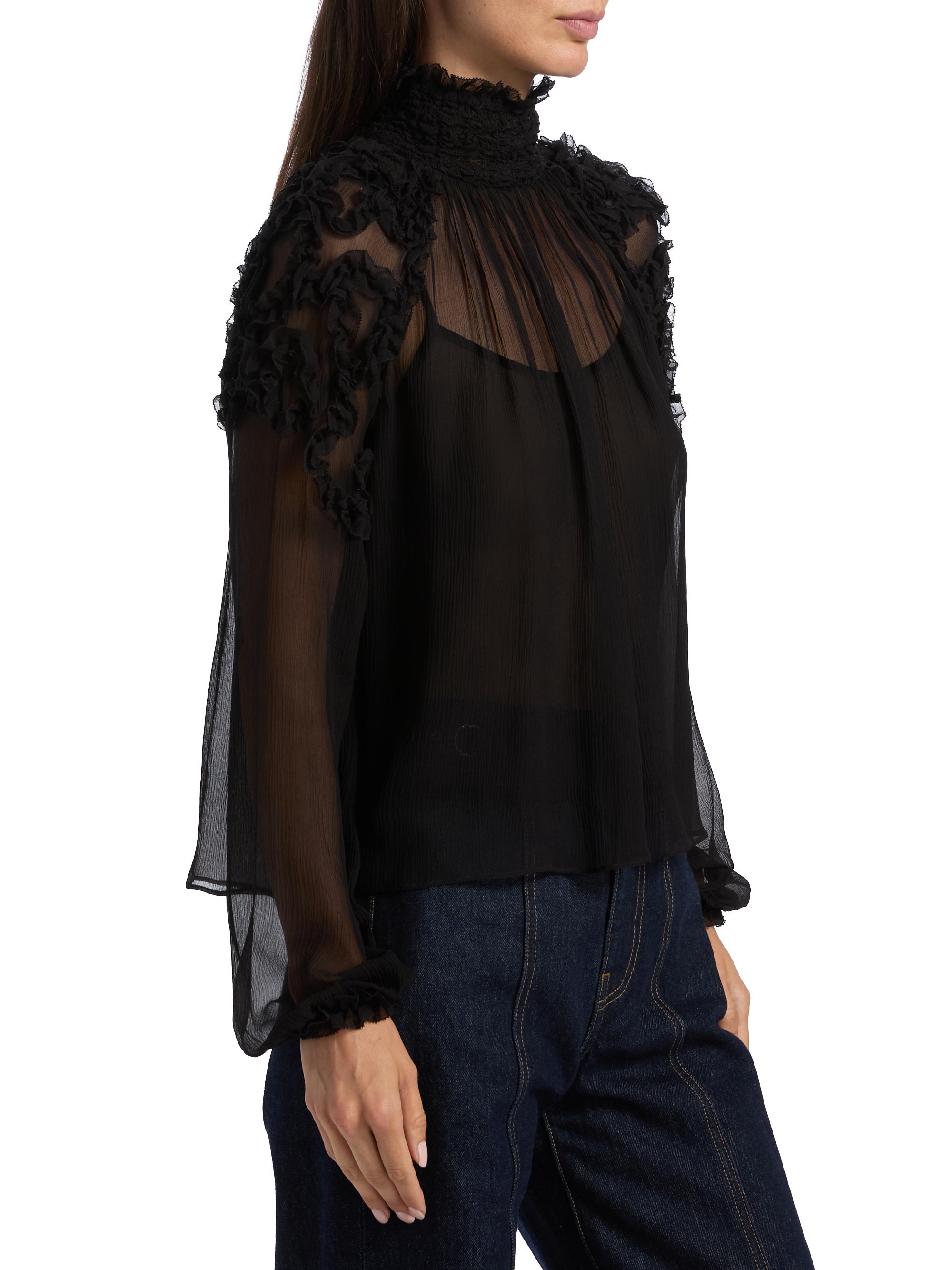Ulla Johnson Magdalena Silk Ruffled Blouse | Saks Fifth Avenue