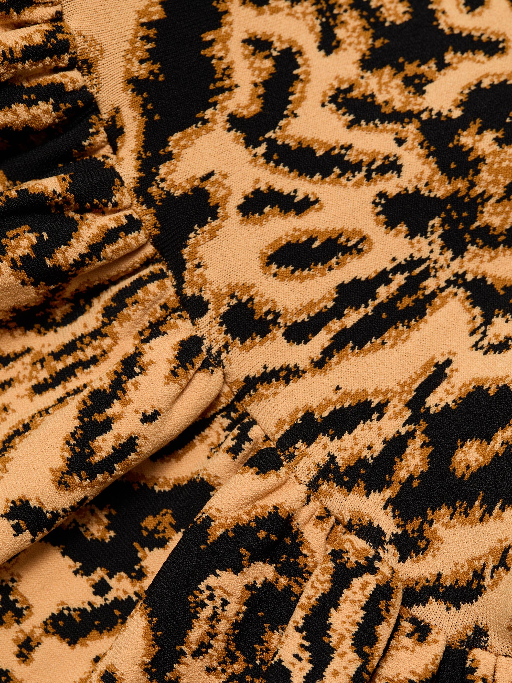 Camryn Abstract Jacquard-Knit Knee-Length Dress