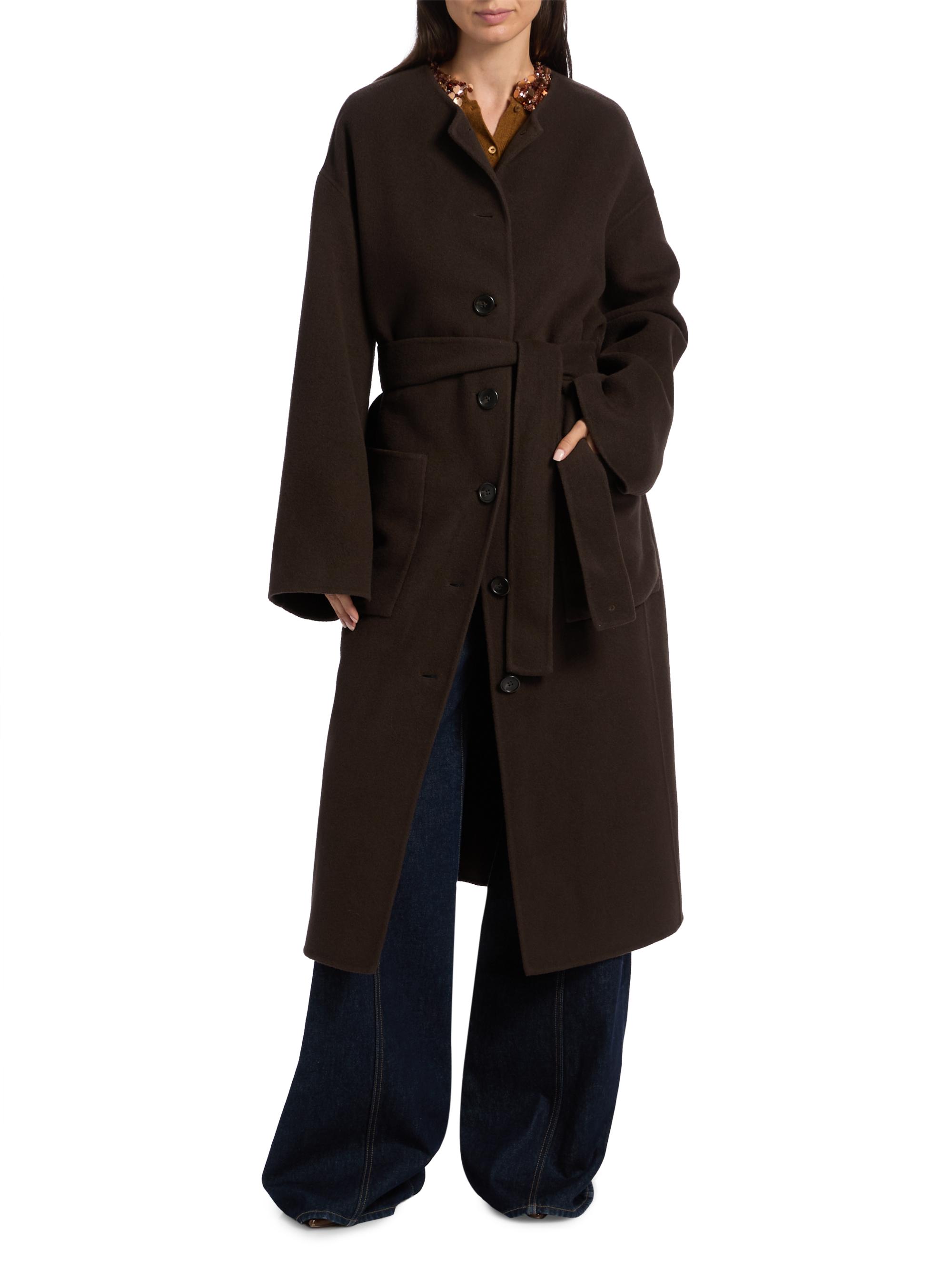 Ulla Johnson Fernanda Wool-Blend Oversized Belted Coat | Saks