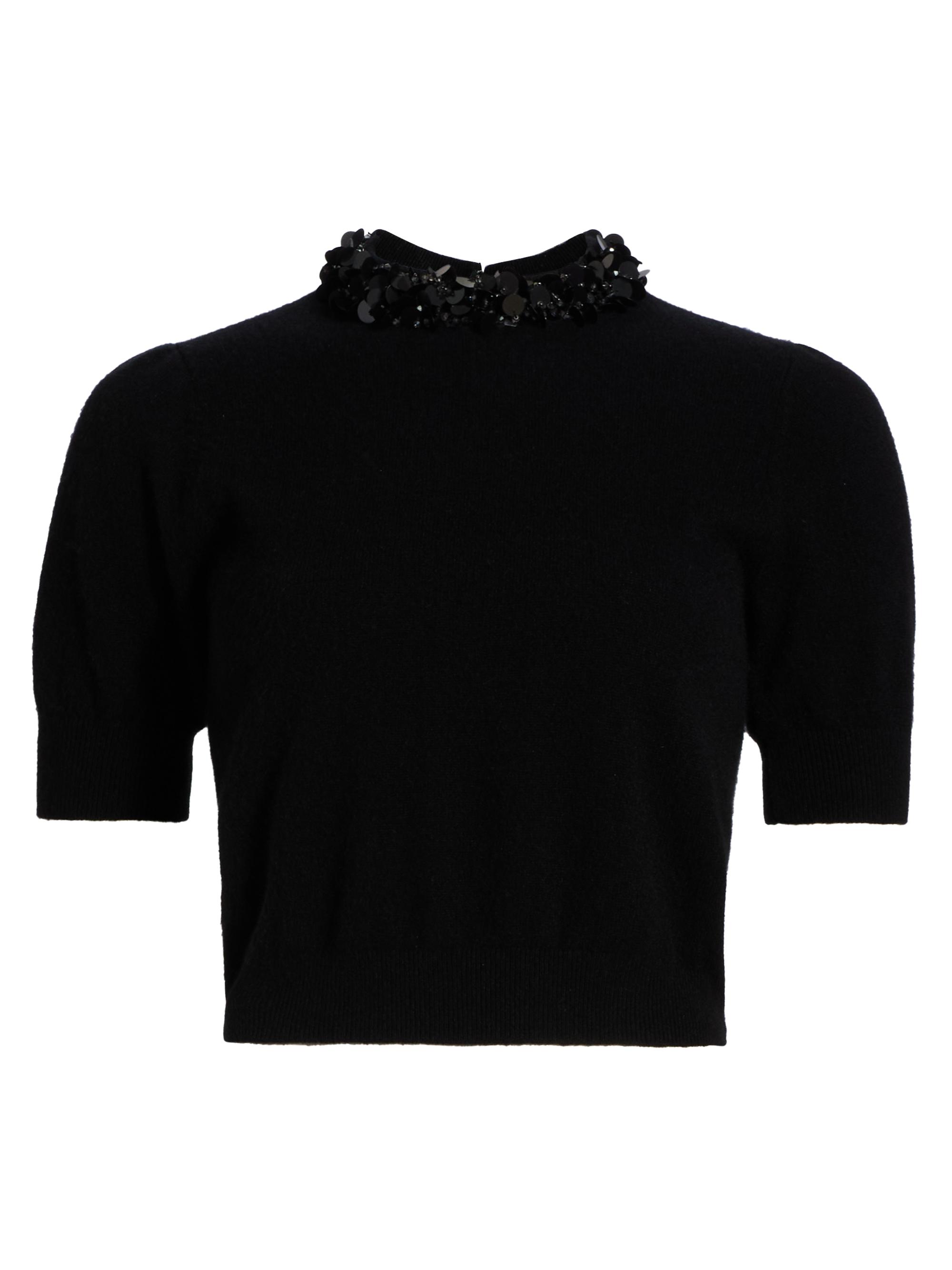 Ulla Johnson Women's Liv Embellished Cashmere Crewneck Sweater - Umber