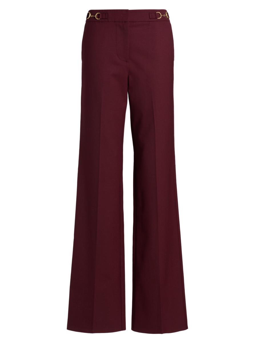 Ulla Johnson Women's Quartier Wool-blend Mid-rise Pants In Burgundy