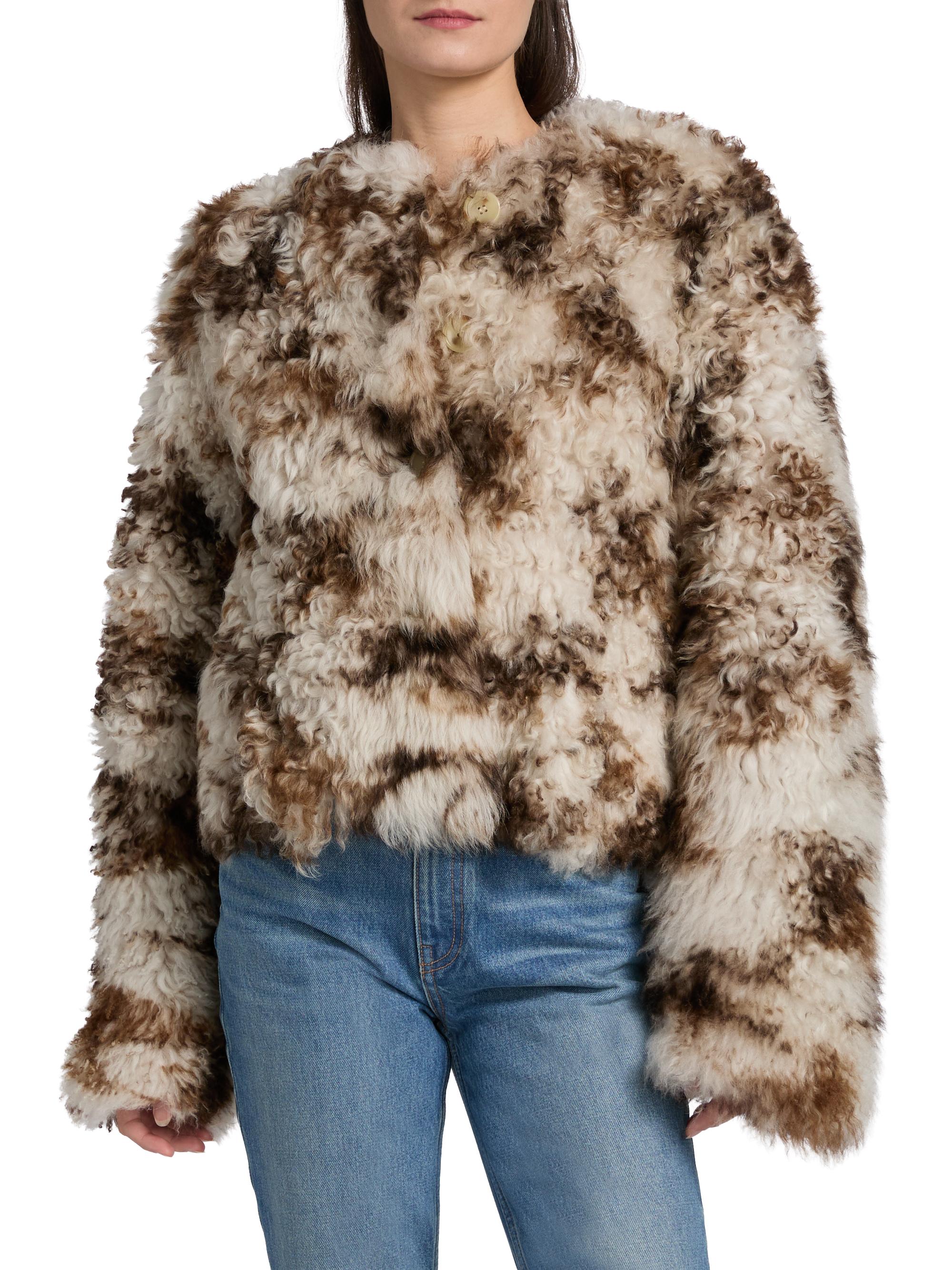 Ulla Johnson Irina Reversible Short Shearling Coat | Saks Fifth Avenue