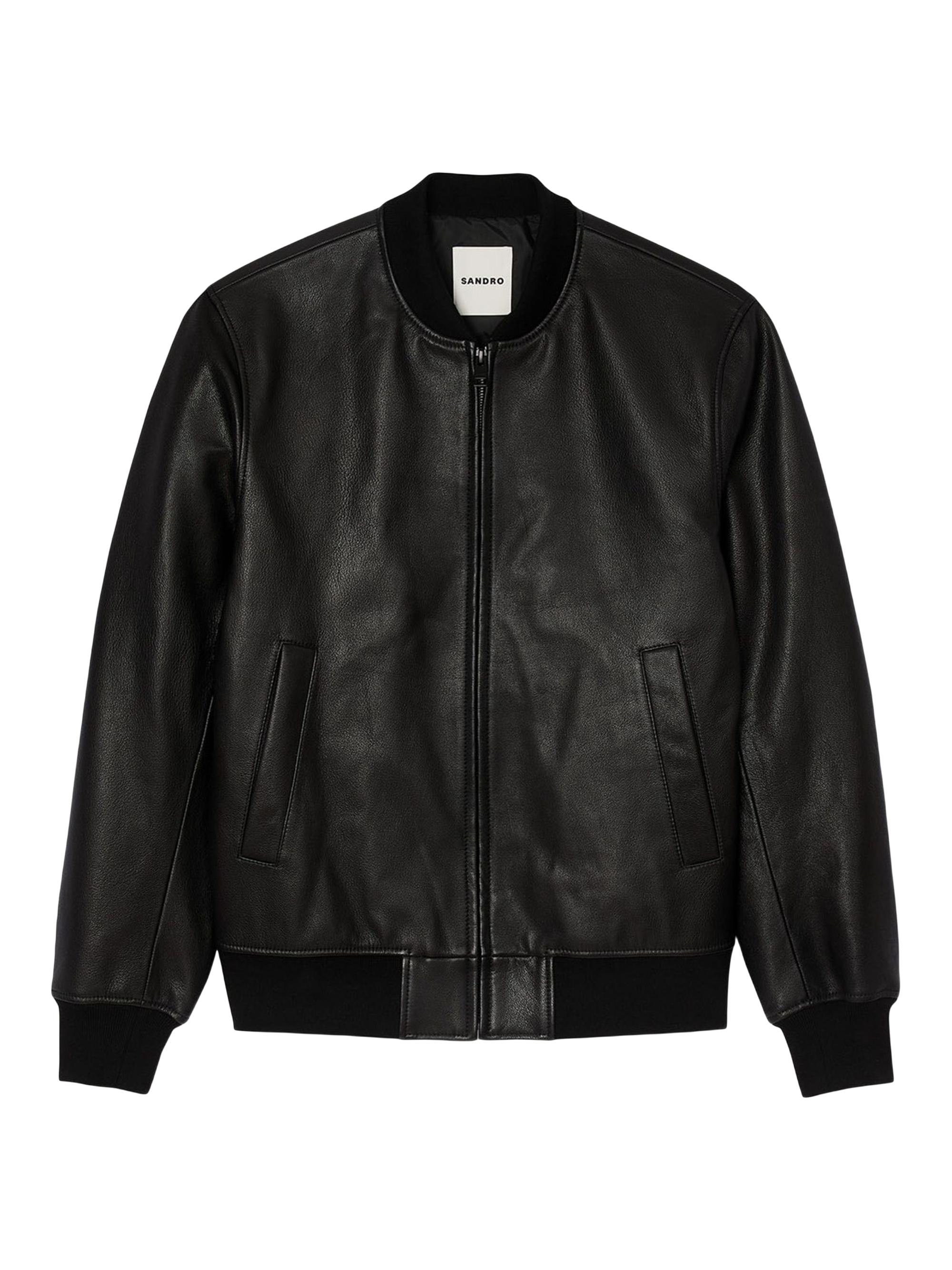 Sandro Plain Leather Jacket | Saks Fifth Avenue
