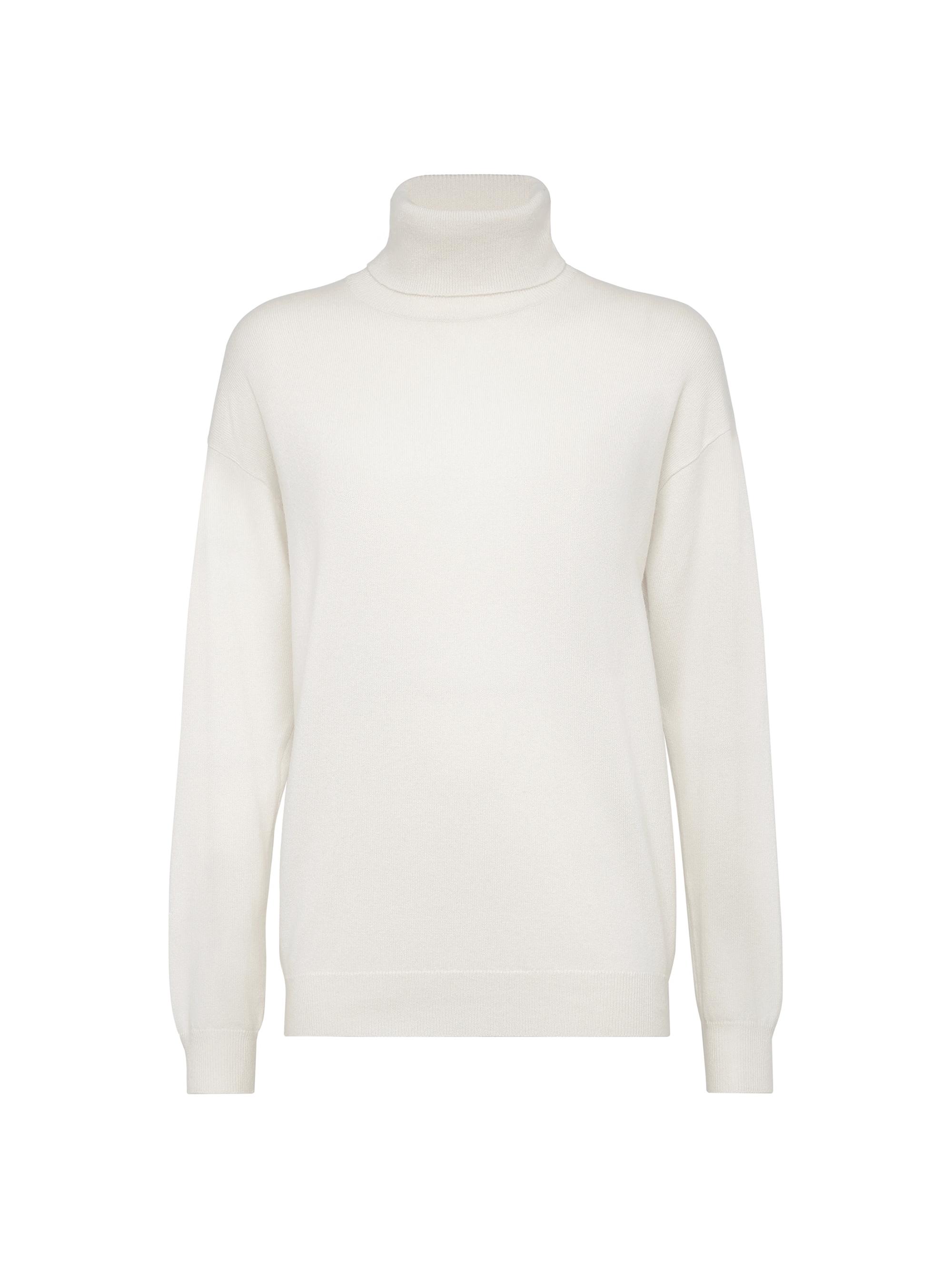 Brunello Cucinelli Women's Cashmere Turtleneck Sweater - White