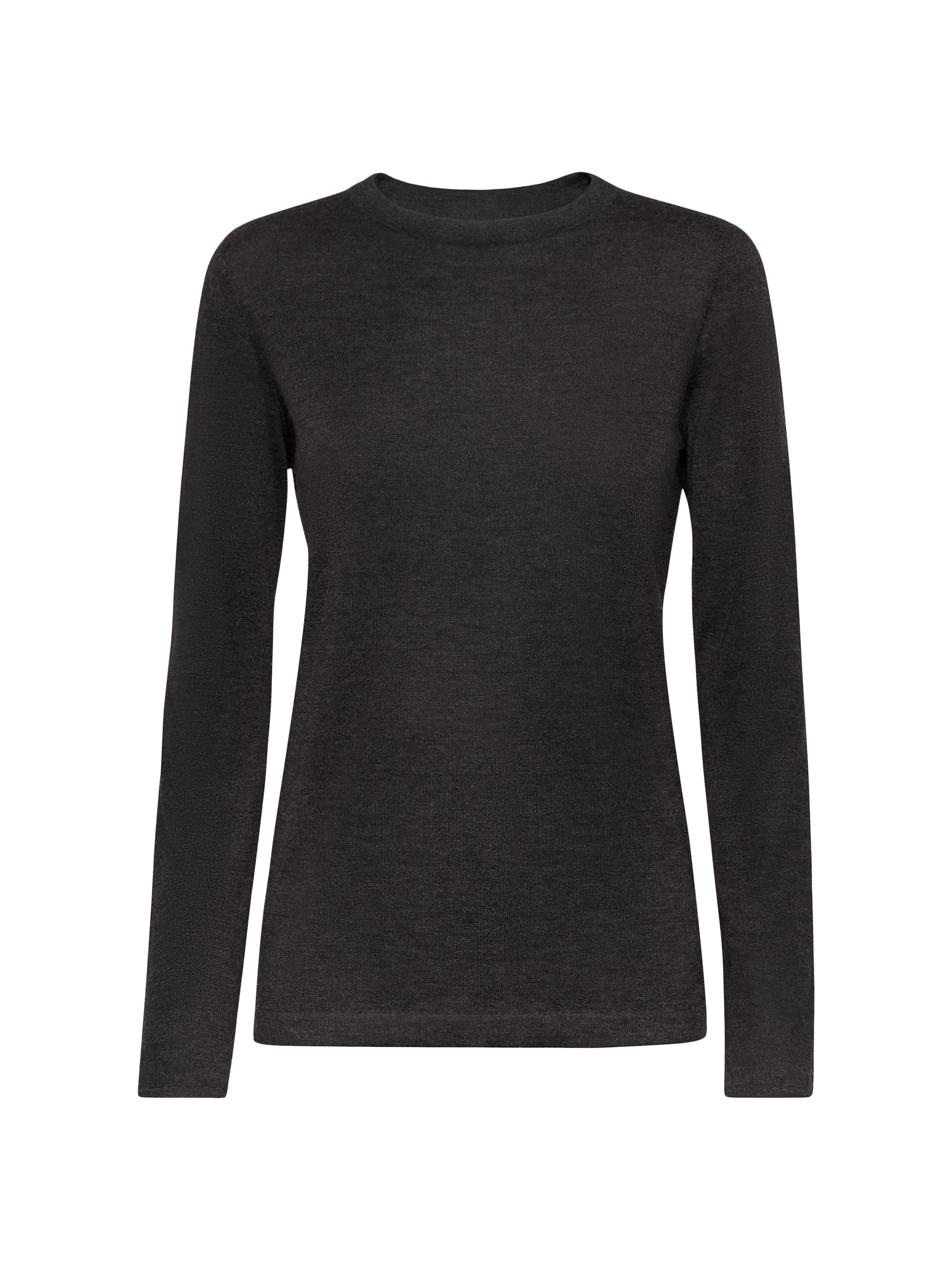 Brunello Cucinelli Women's Cashmere and Silk Lightweight Sweater - Anthracite