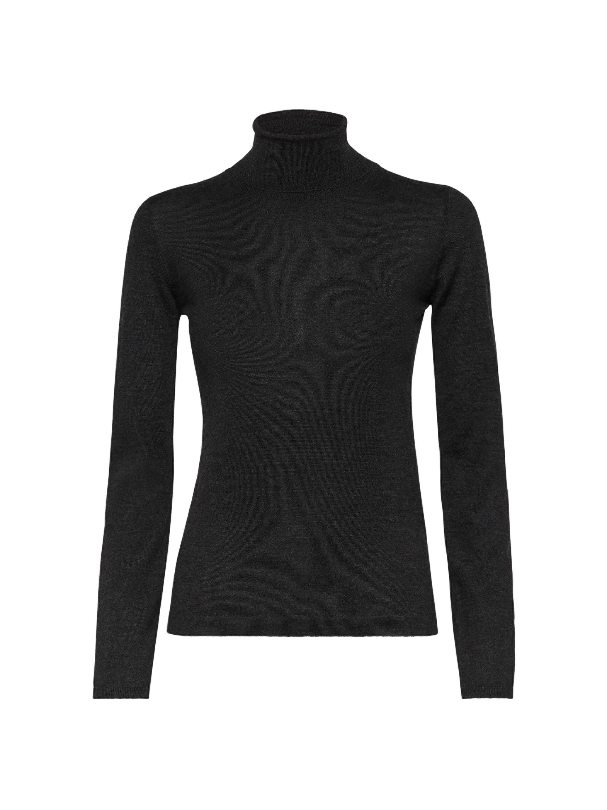 Brunello Cucinelli Women's Cashmere and Silk Lightweight Turtleneck Sweater - Light Grey