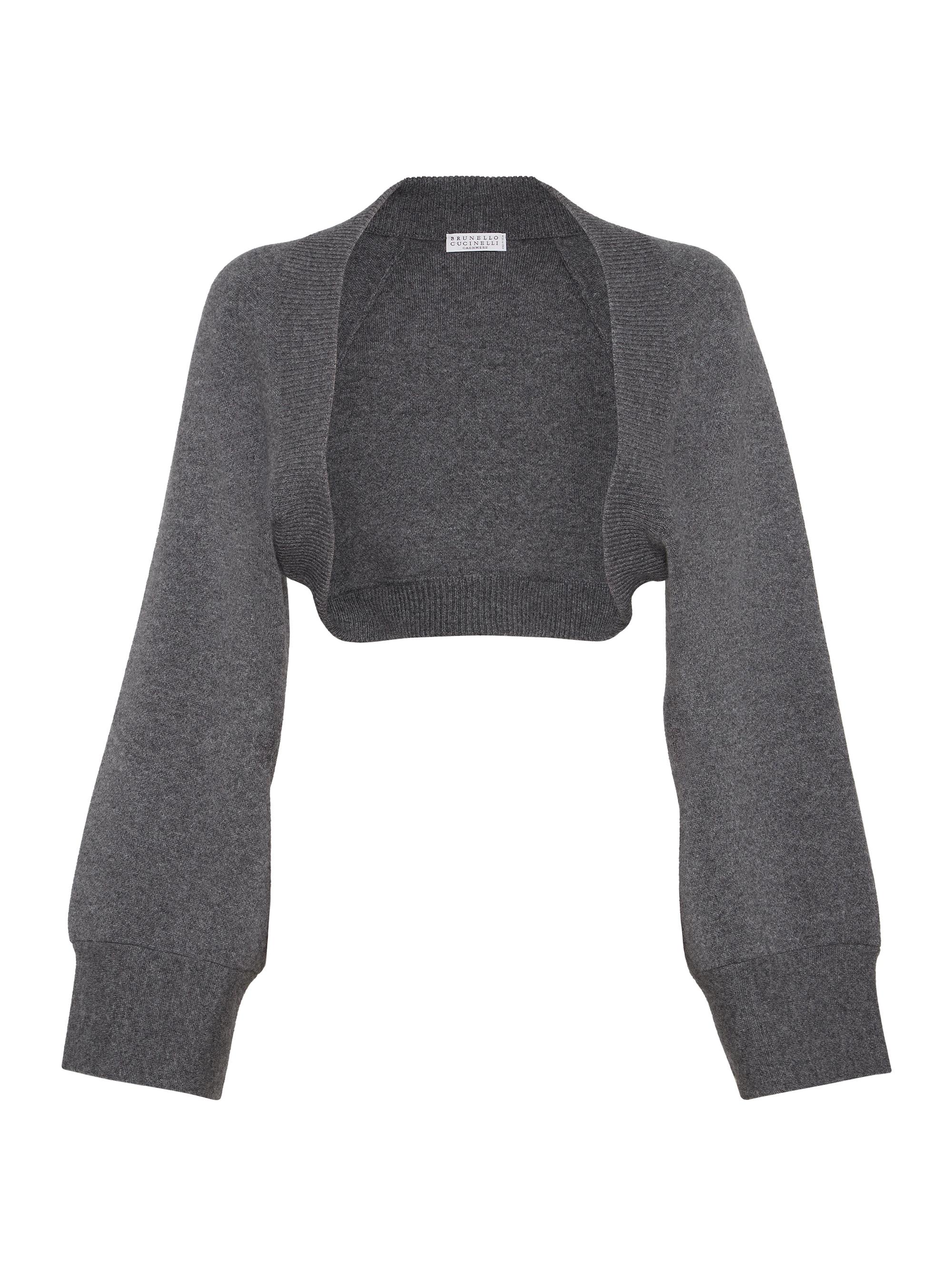 Brunello Cucinelli Women's Cashmere Double Knit Shrug - Lead