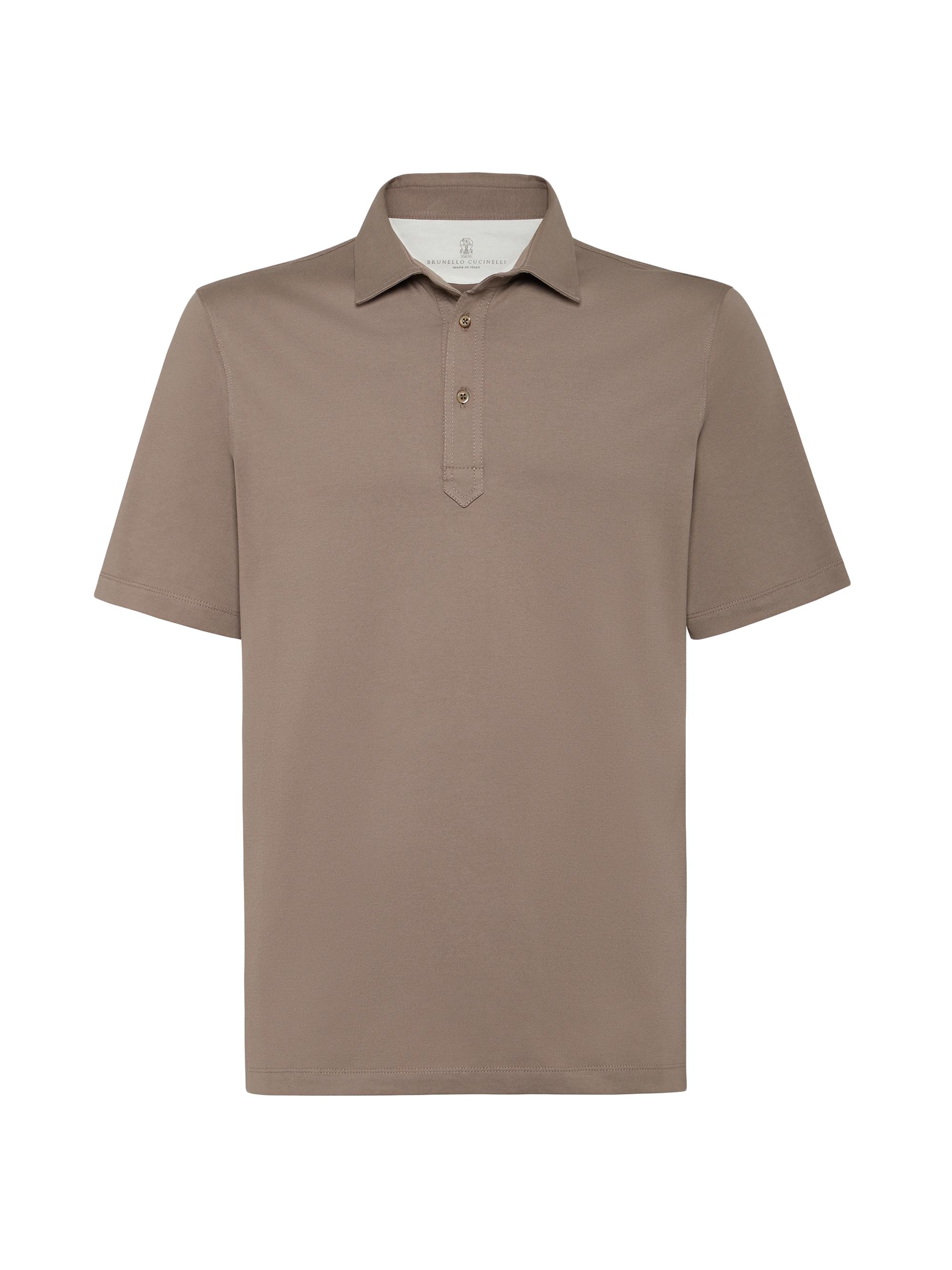 Brunello Cucinelli Silk and Cotton Jersey Polo with Shirt Style