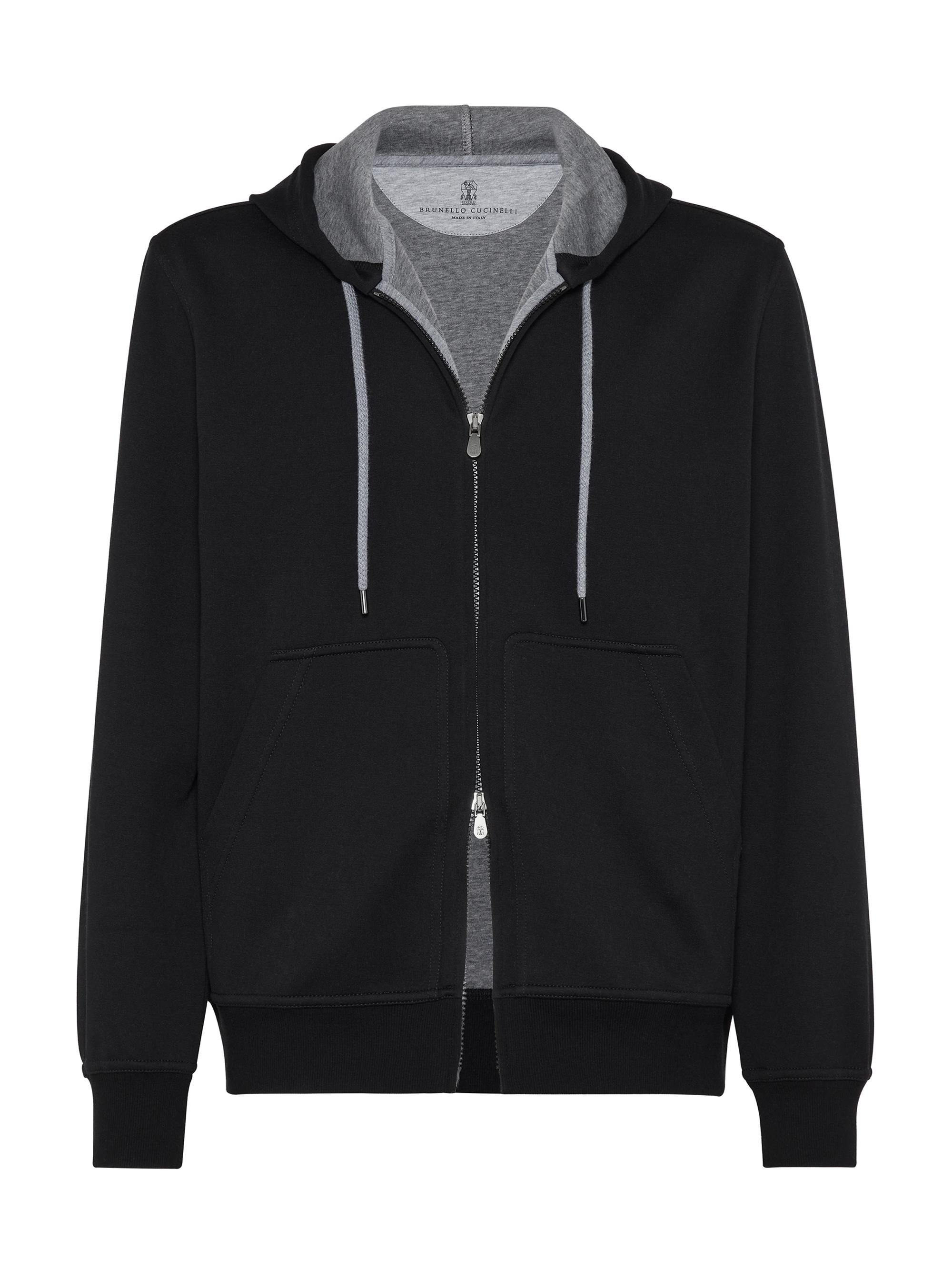 Moncler Logo Cotton Fleece Hooded Zip Up Cardigan | Saks