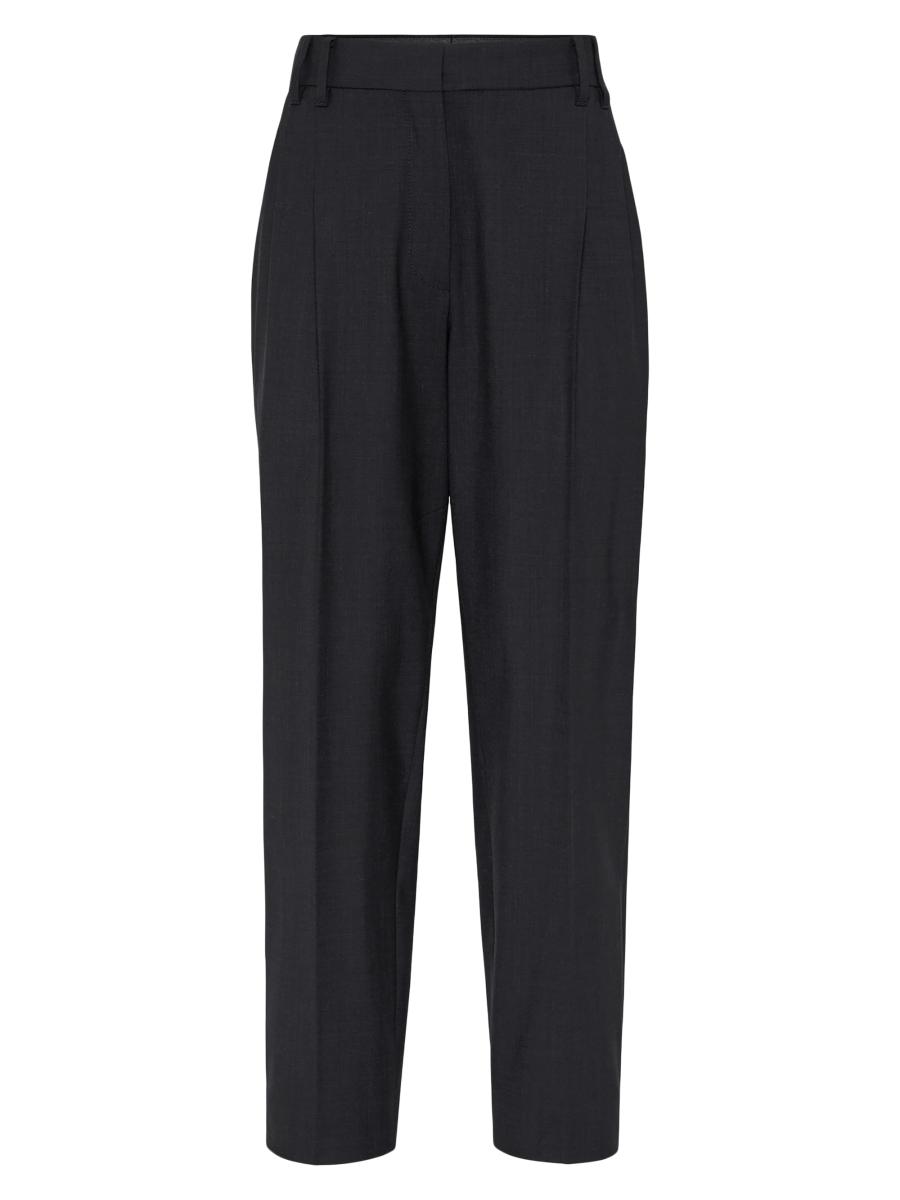 ショートパンツ Brunello Cucinelli Black Fluid Twill Slouchy Trousers Brunello Cucinelli - Anthracite Stretch Cotton Flat Front Pant