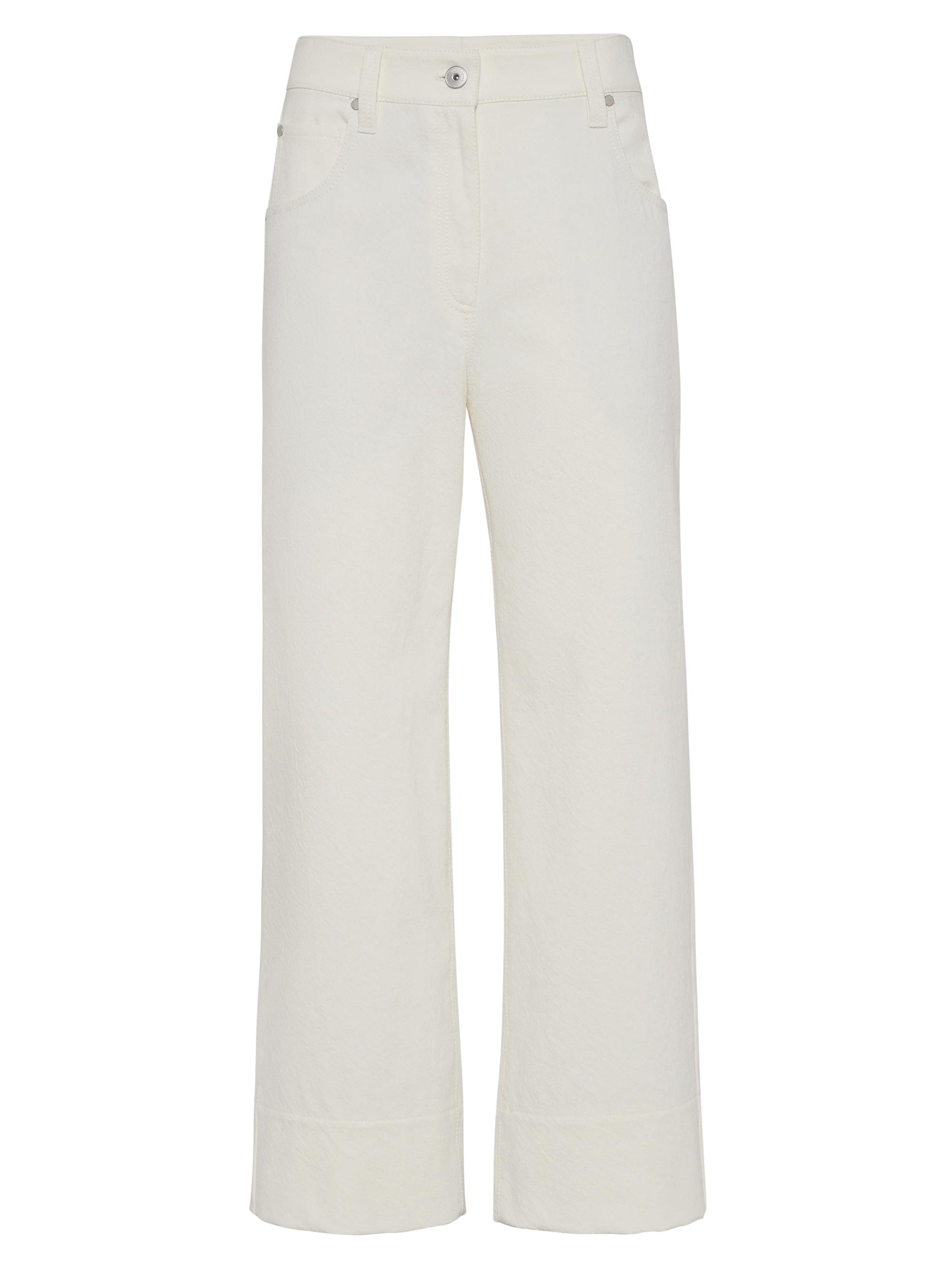 BRUNELLO CUCINELLI LOOSE FIT ホワイトデニムパンツ Brunello Cucinelli Stretch Dyed Denim Baggy Trousers | Saks Fifth