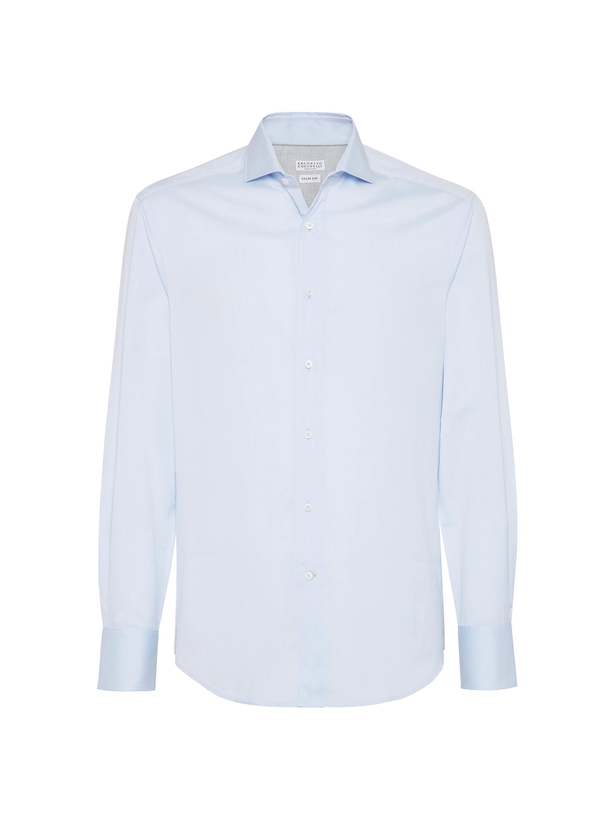 Brunello Cucinelli Lightweight Oxford Slim Fit Shirt with Spread