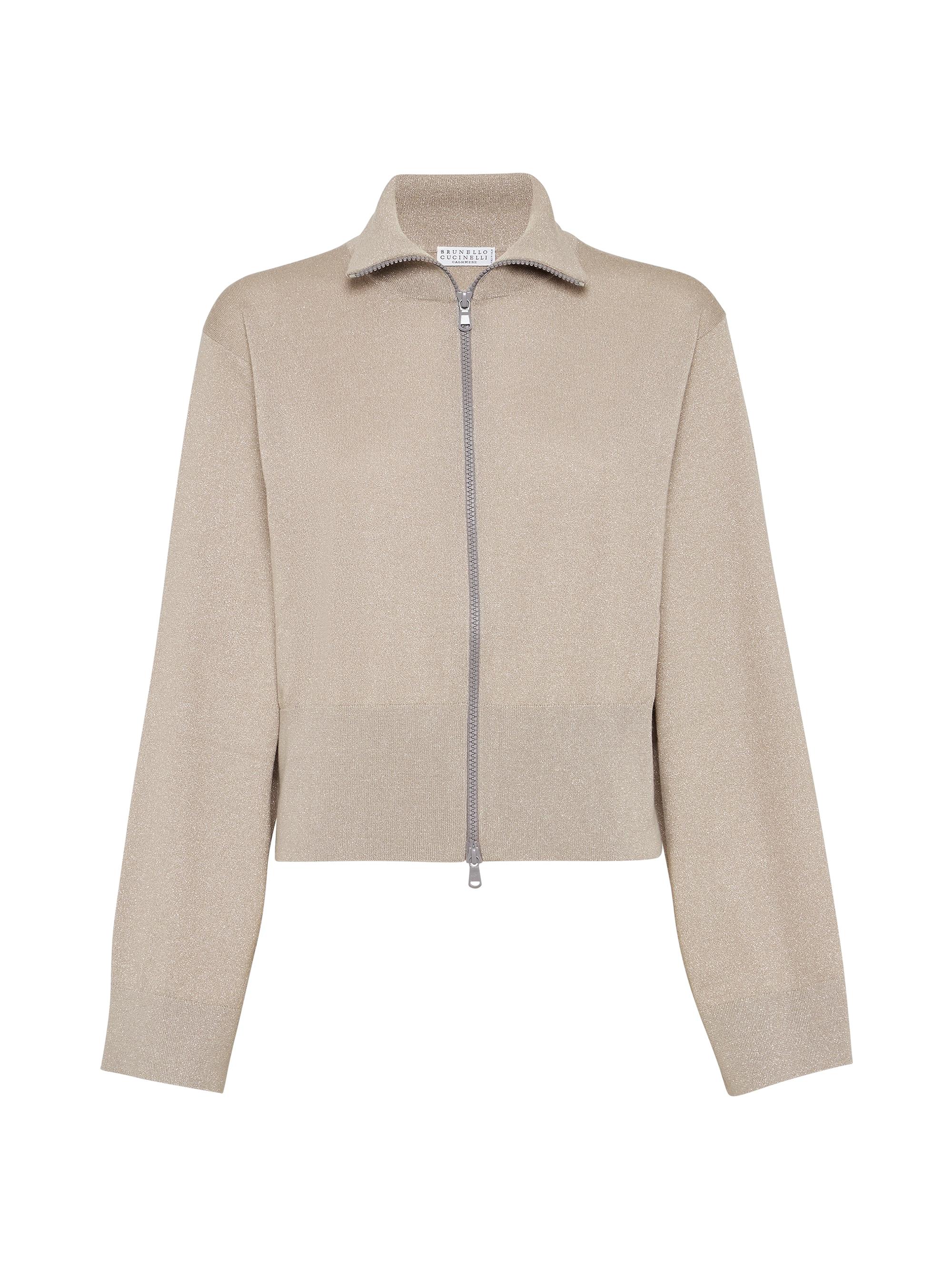 Brunello Cucinelli Women's Sparkling Cashmere and Silk Lightweight Cardigan - Camel