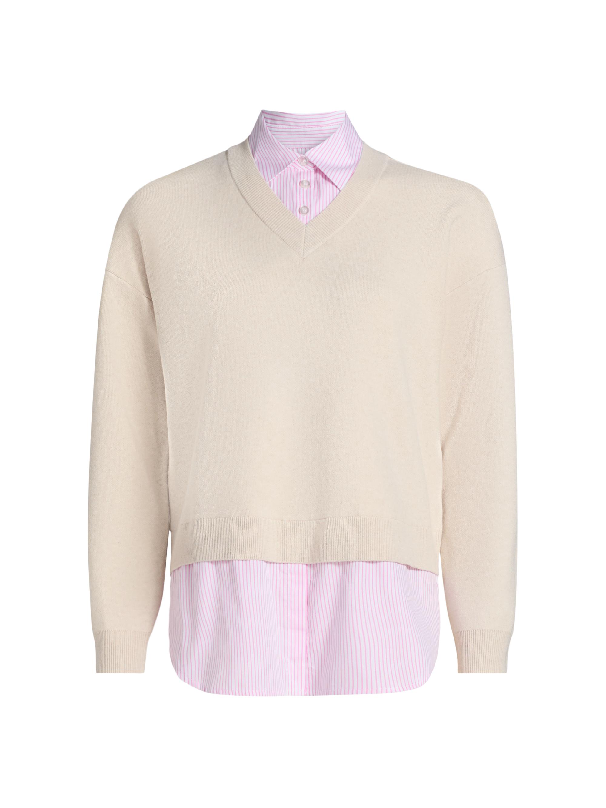 Design History Layered Striped Shirt & Sweater Top | Saks Fifth Avenue