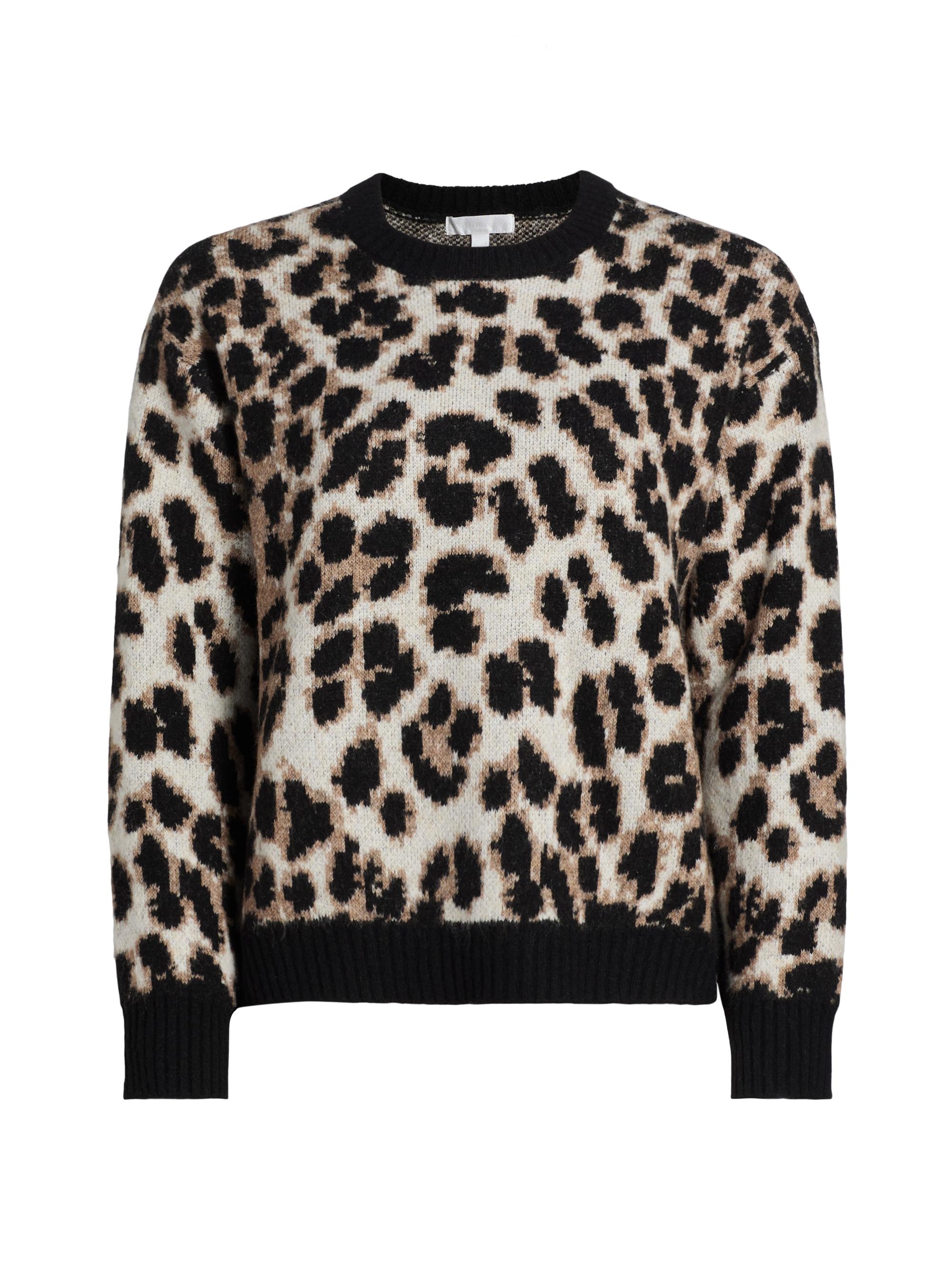 Design History Women's Cheetah Print Crewneck Sweater - Cheetah Combo