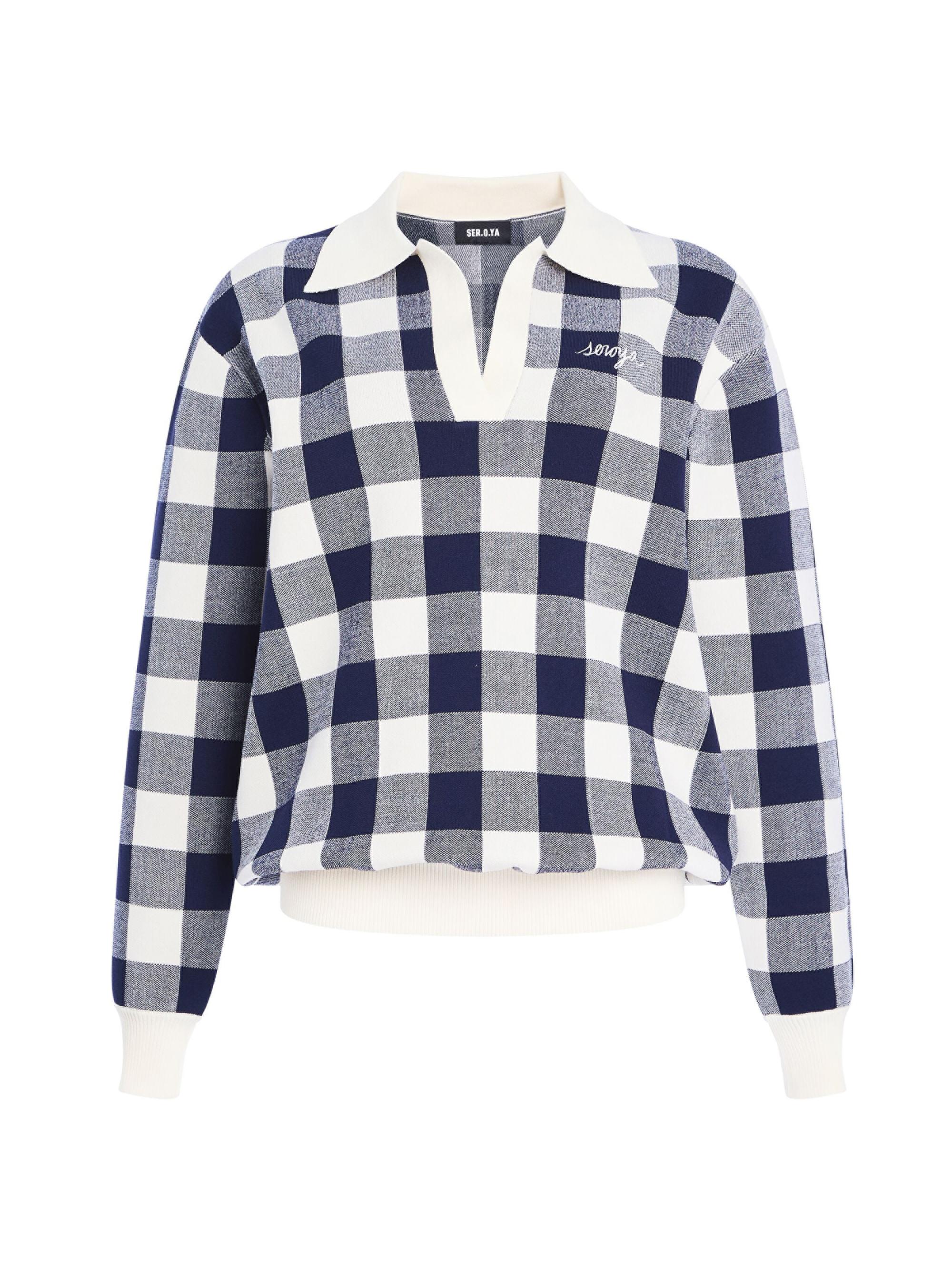 Ser.o.ya Women's Orla Knit Top - Navy Multi