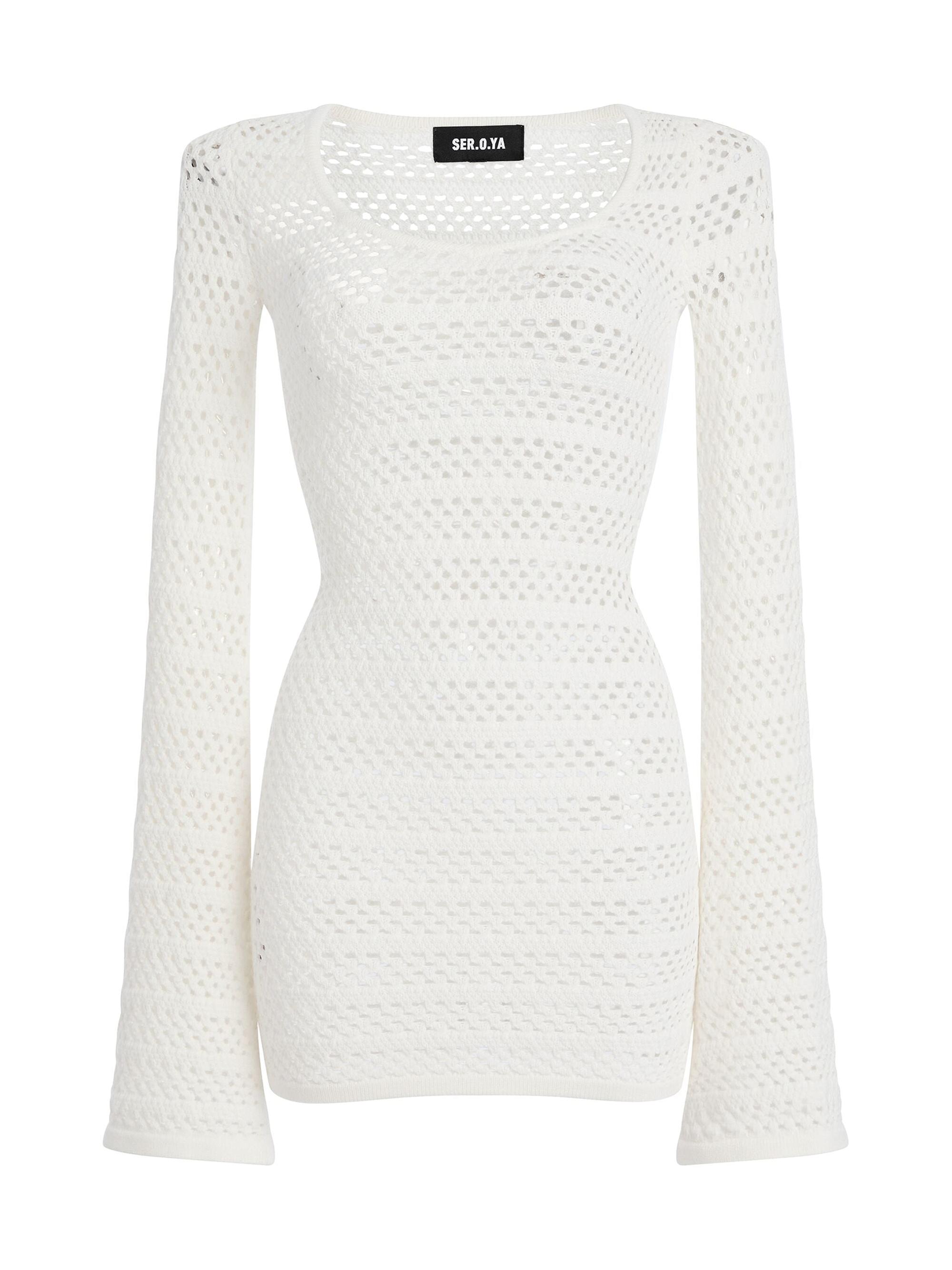 Ser.o.ya Women's Sophie Crochet Mini Dress - Porcelain