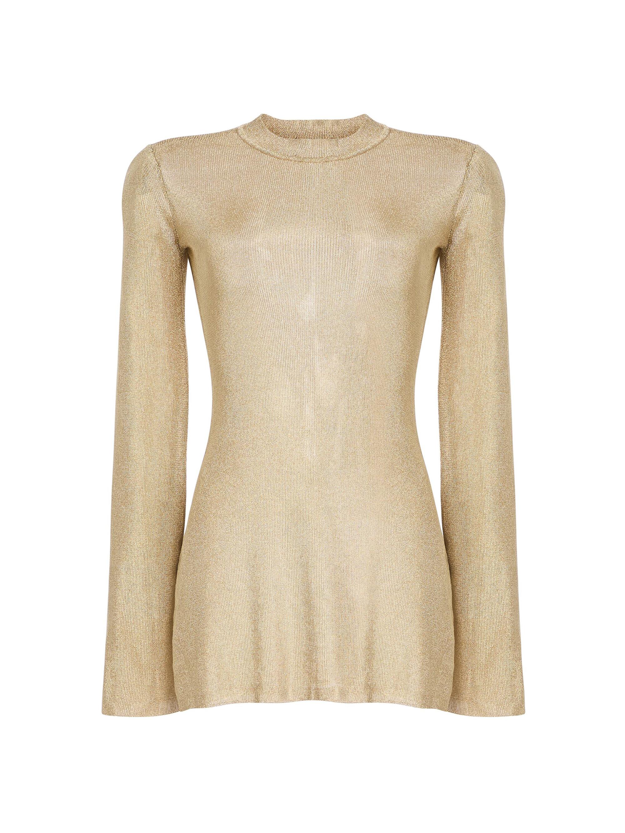 Ser.o.ya Women's Ines Metallic Knit Top - Gold