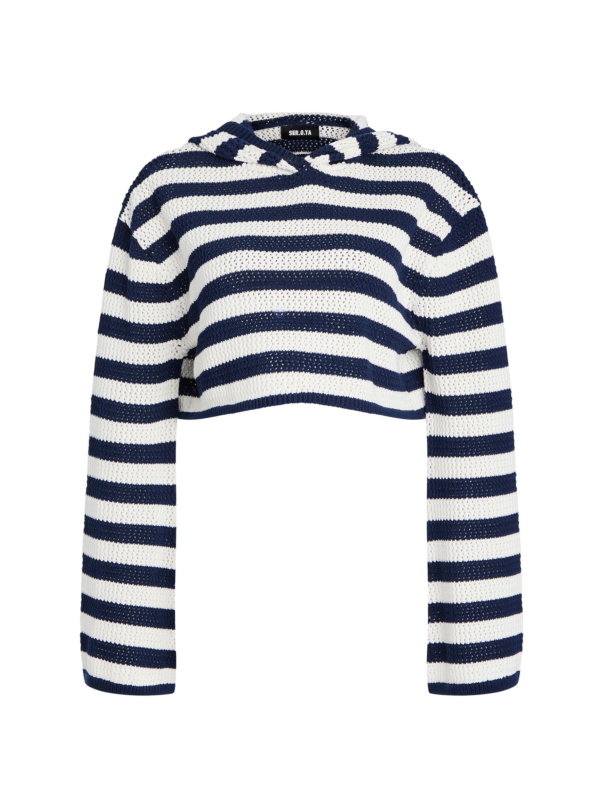 Ser.o.ya Women's Flyn Hoodie - Navy Eggshell