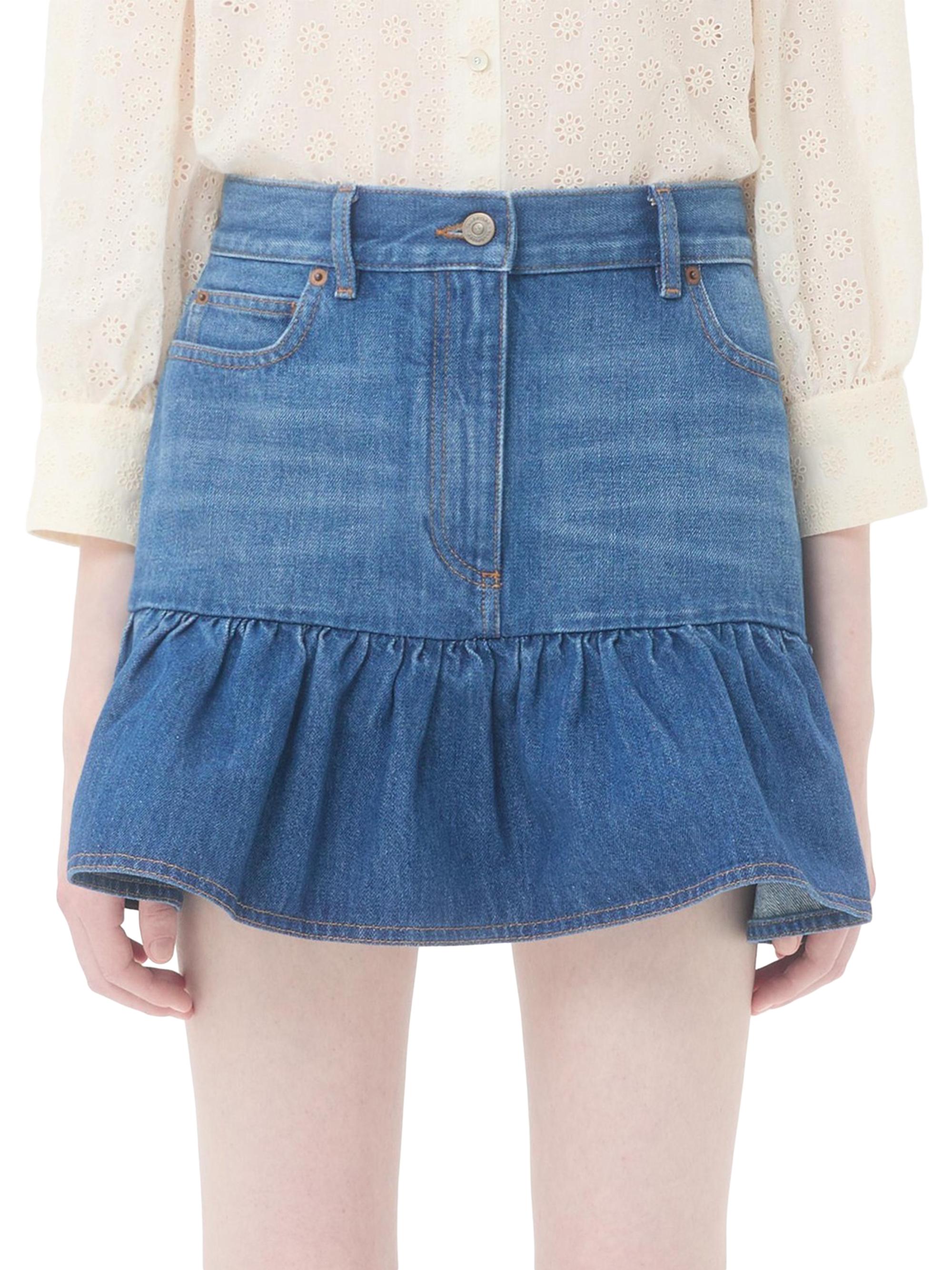 Valentino Garavani Denim Mini Skirt | Saks Fifth Avenue