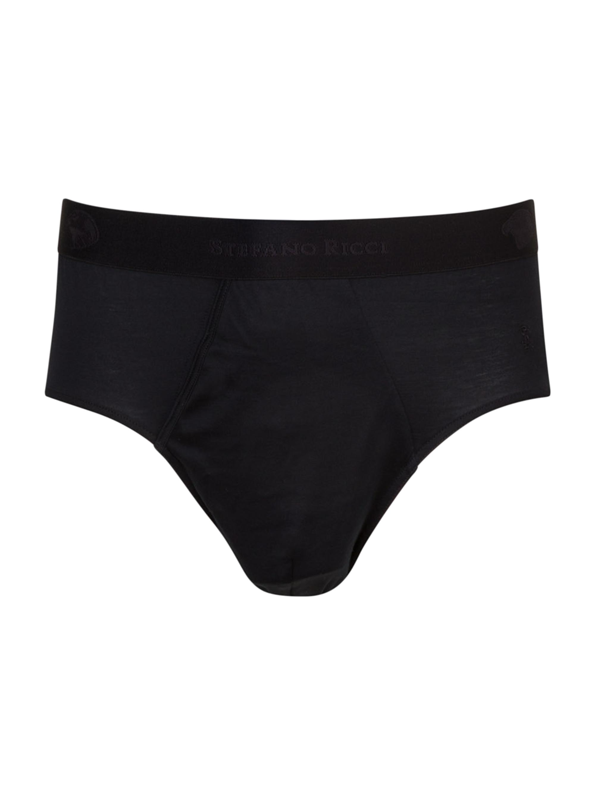 Stefano Ricci Men's Unique Cotton Briefs - Jet Black