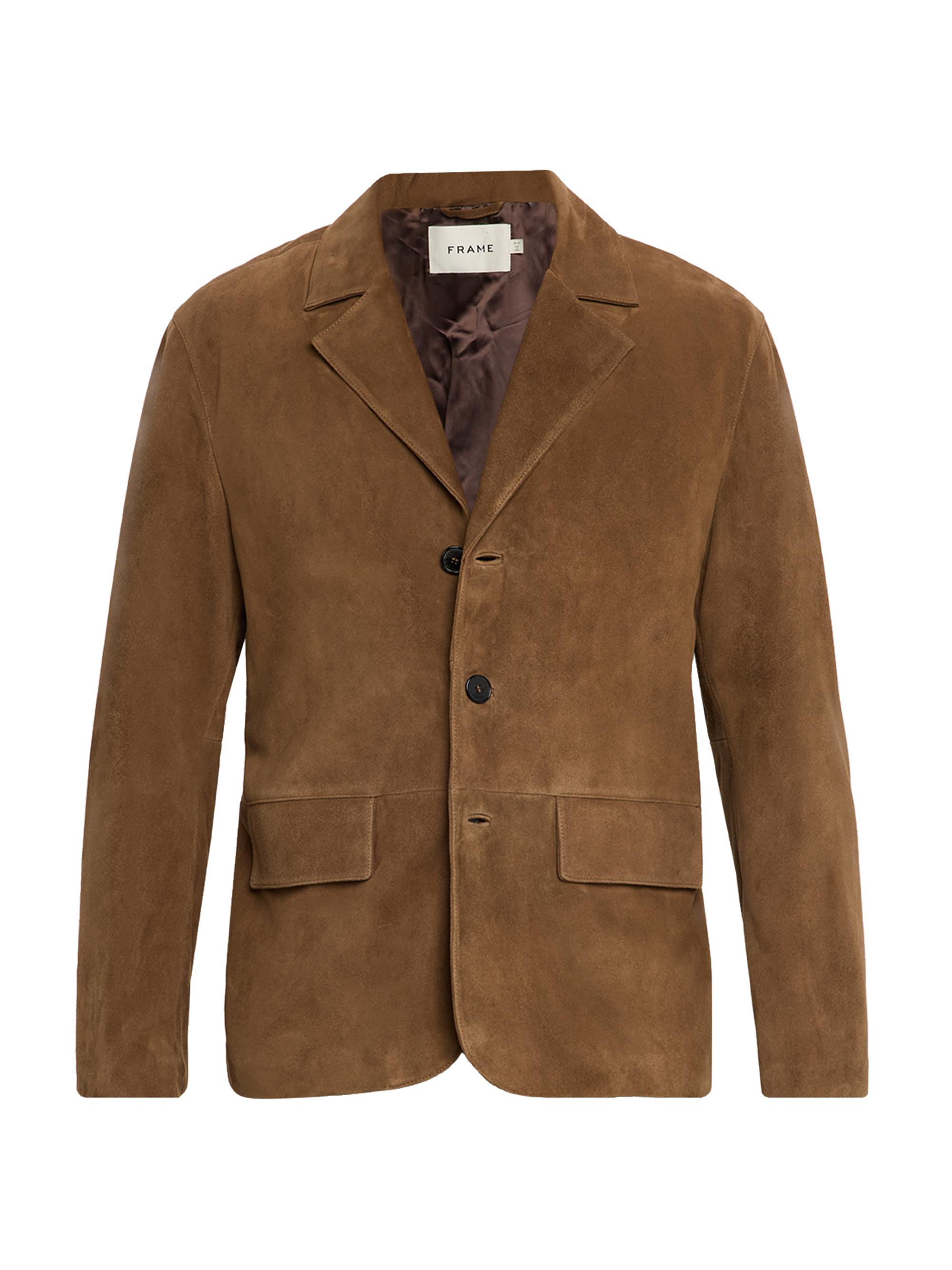 FRAME Men's Modern Suede Blazer - Caramel