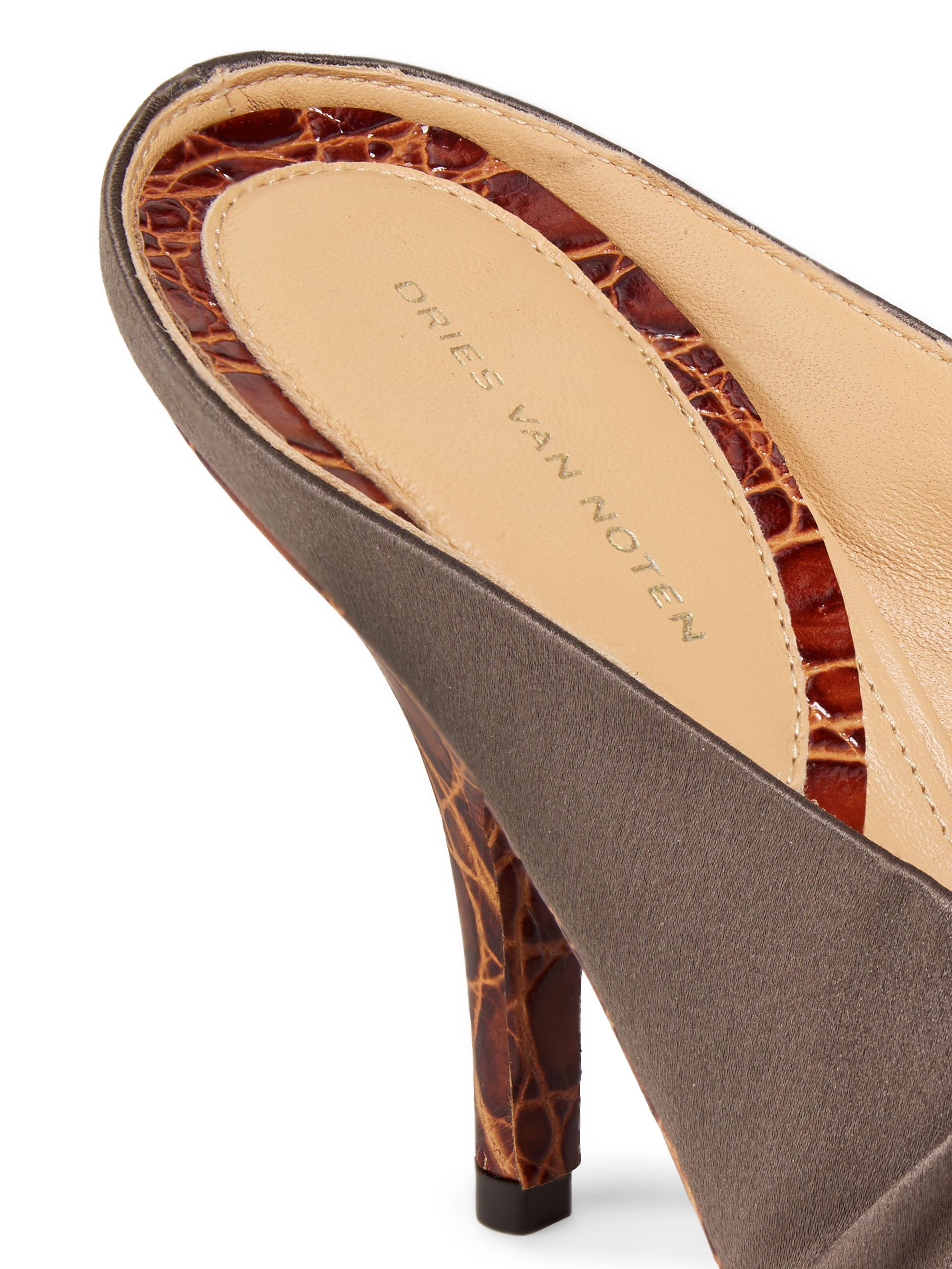 Dries Van Noten Ruched 90MM Satin Mules | Saks Fifth Avenue