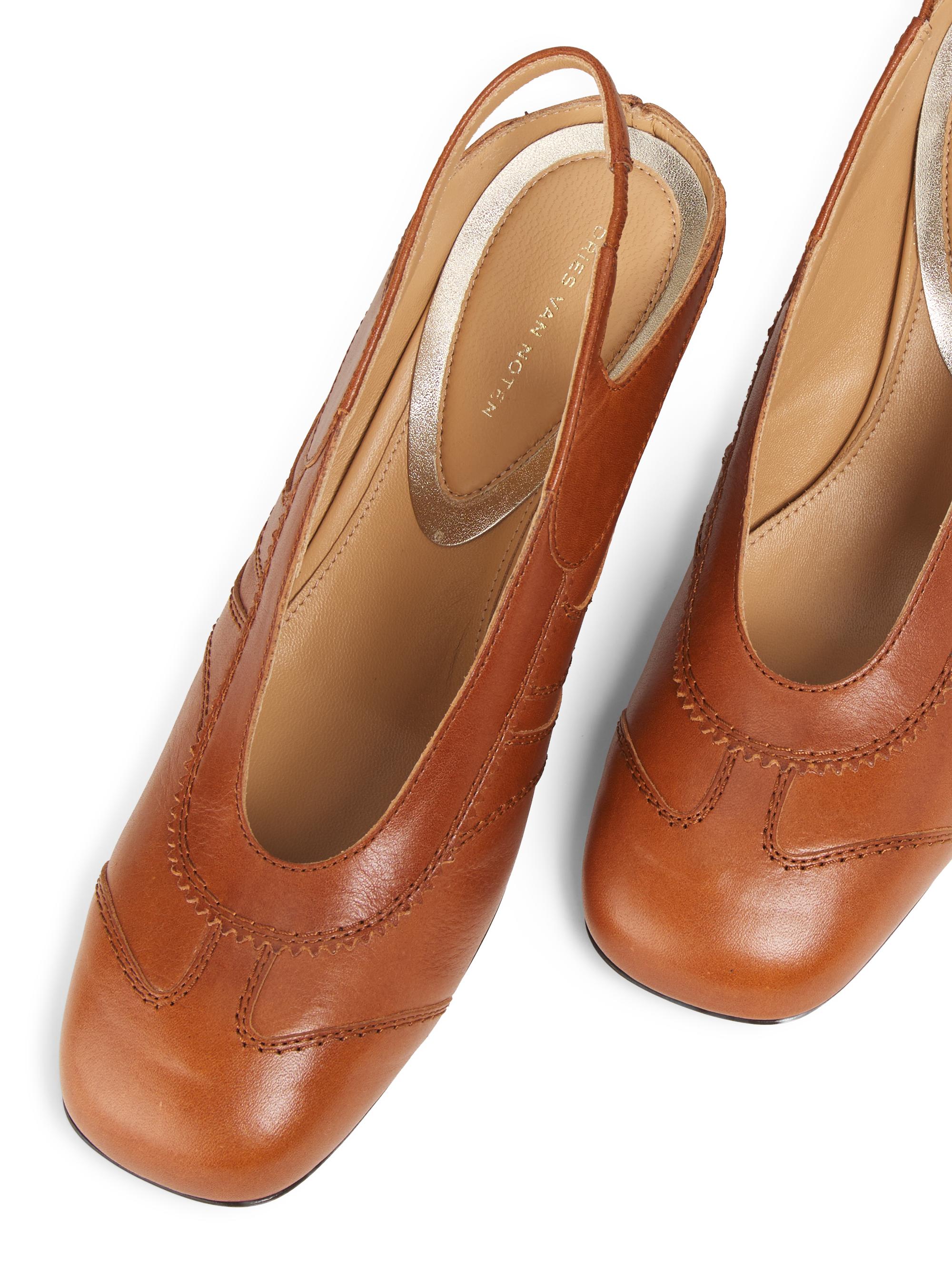 Dries Van Noten Leather Slingback Pumps | Saks Fifth Avenue
