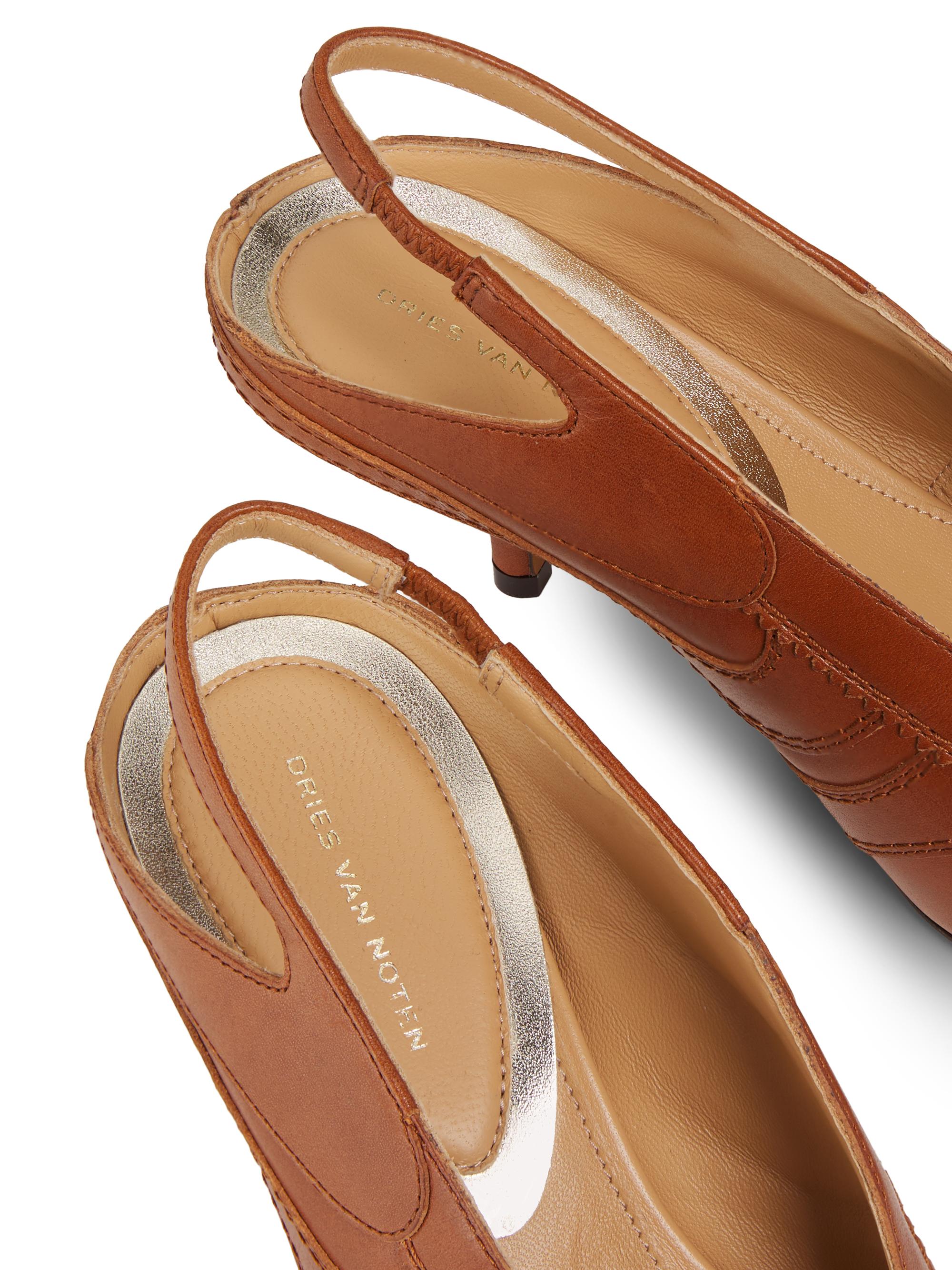 Dries Van Noten Leather Slingback Pumps | Saks Fifth Avenue