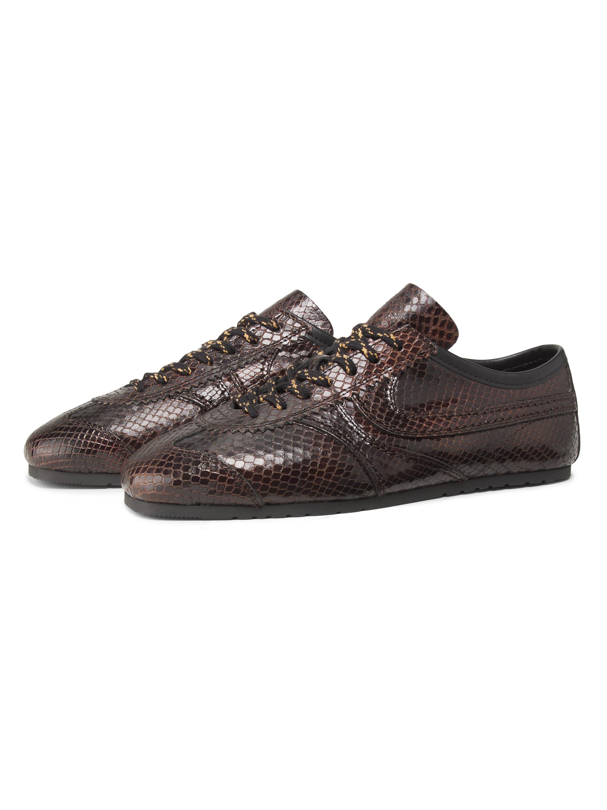 Dries Van Noten Snake-Embossed Leather Sneakers | Saks Fifth Avenue