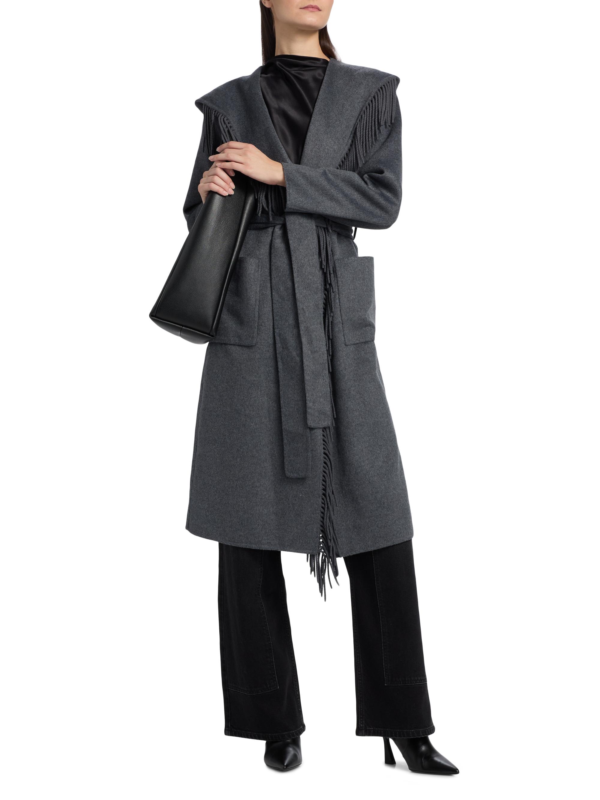 Rails Arlon Hooded Fringe-Trim Wool-Blend Coat | Saks Fifth Avenue