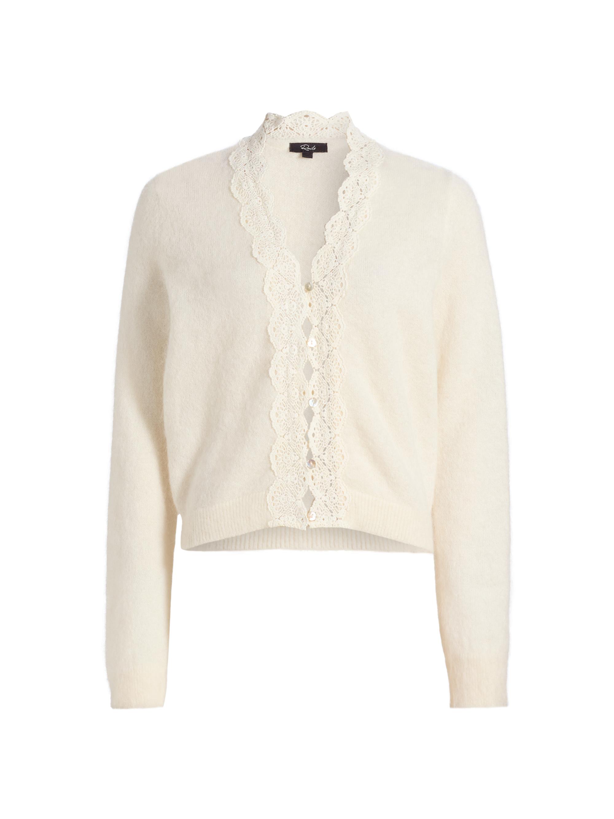 DÔEN Claudie Alpaca-Blend Crewneck Cardigan | Saks Fifth Avenue